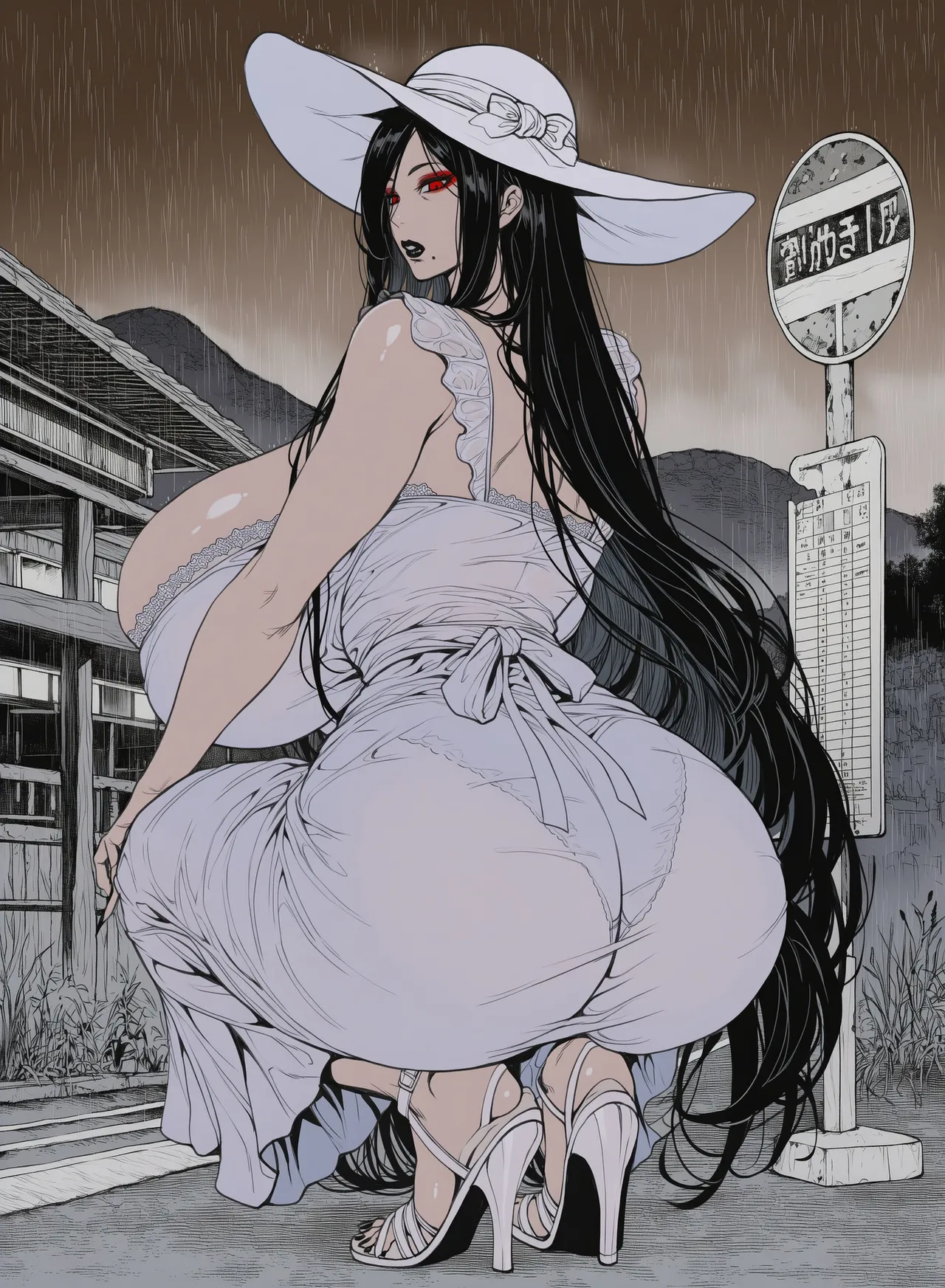 xXxBATxXx IMILF Hasshaku-sama & Sadako [AI Generated] - page60