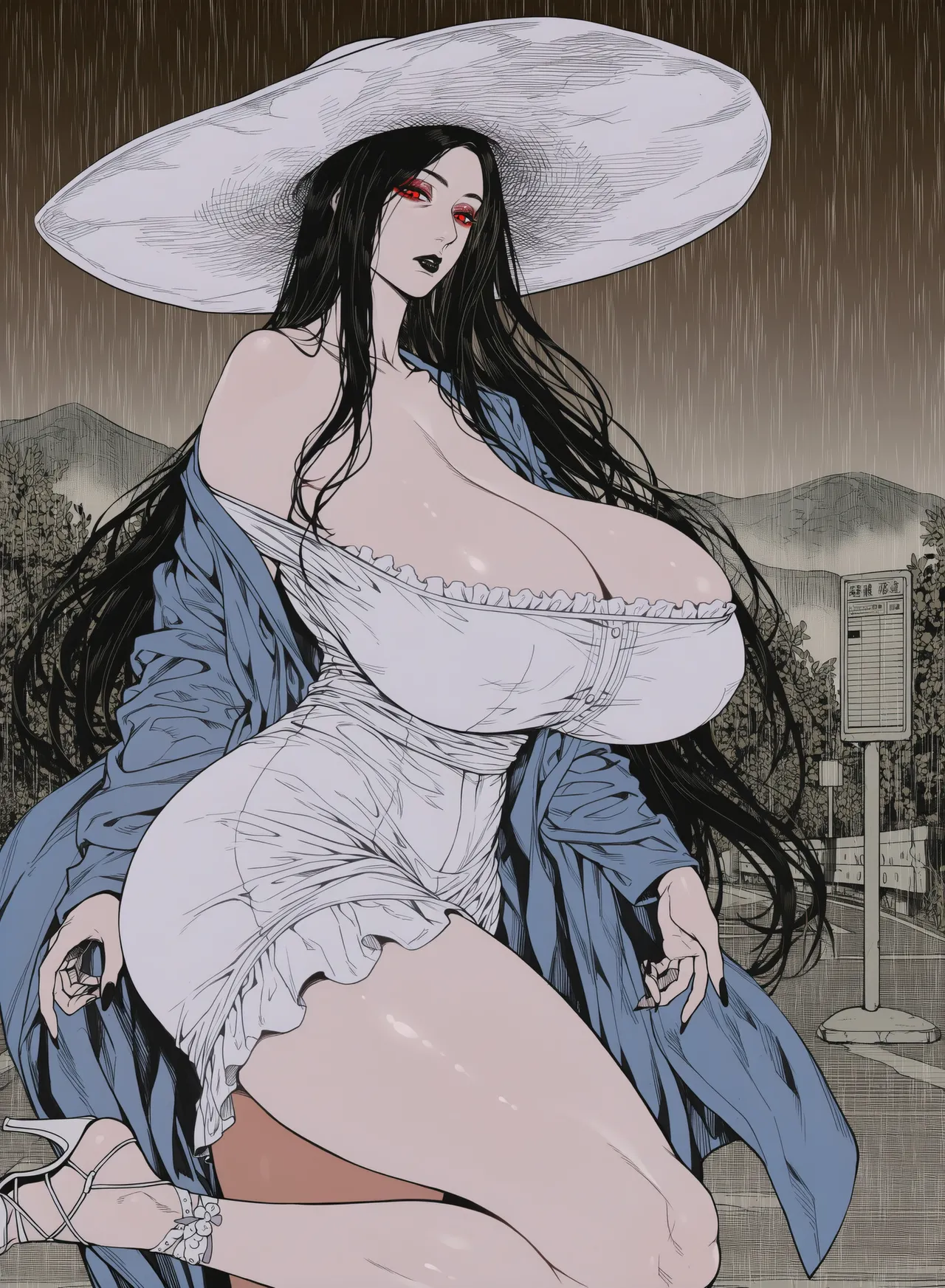xXxBATxXx IMILF Hasshaku-sama & Sadako [AI Generated] - page61