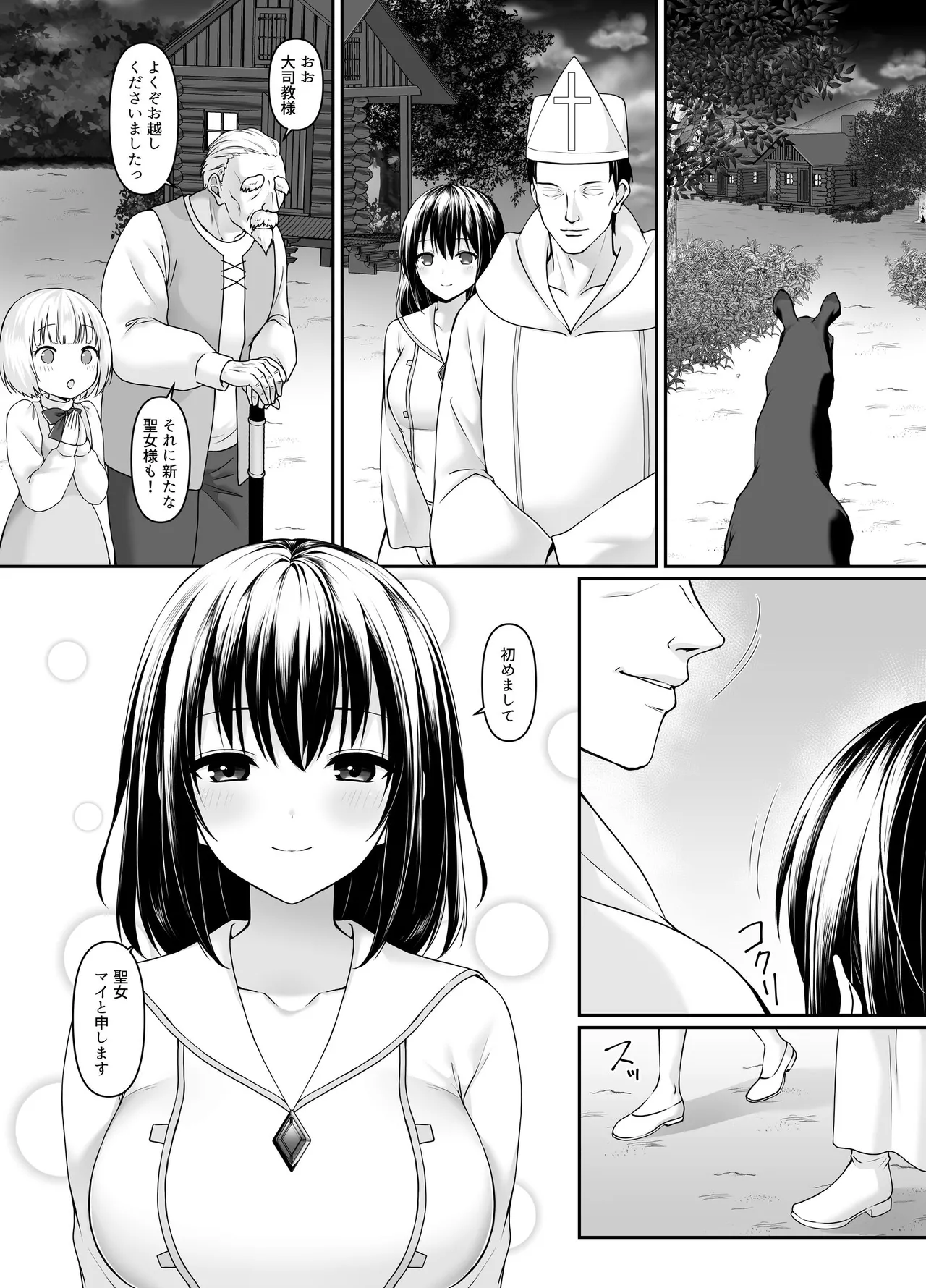 何も知らない黒髪聖女が悪徳司教にねっとり処女検査をされる話 - page13