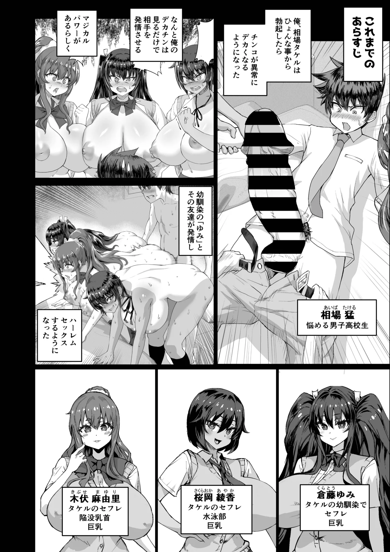 デカチンになったら巨乳幼馴染とその巨乳友達たちが発情してハーレムになった！！ - page387