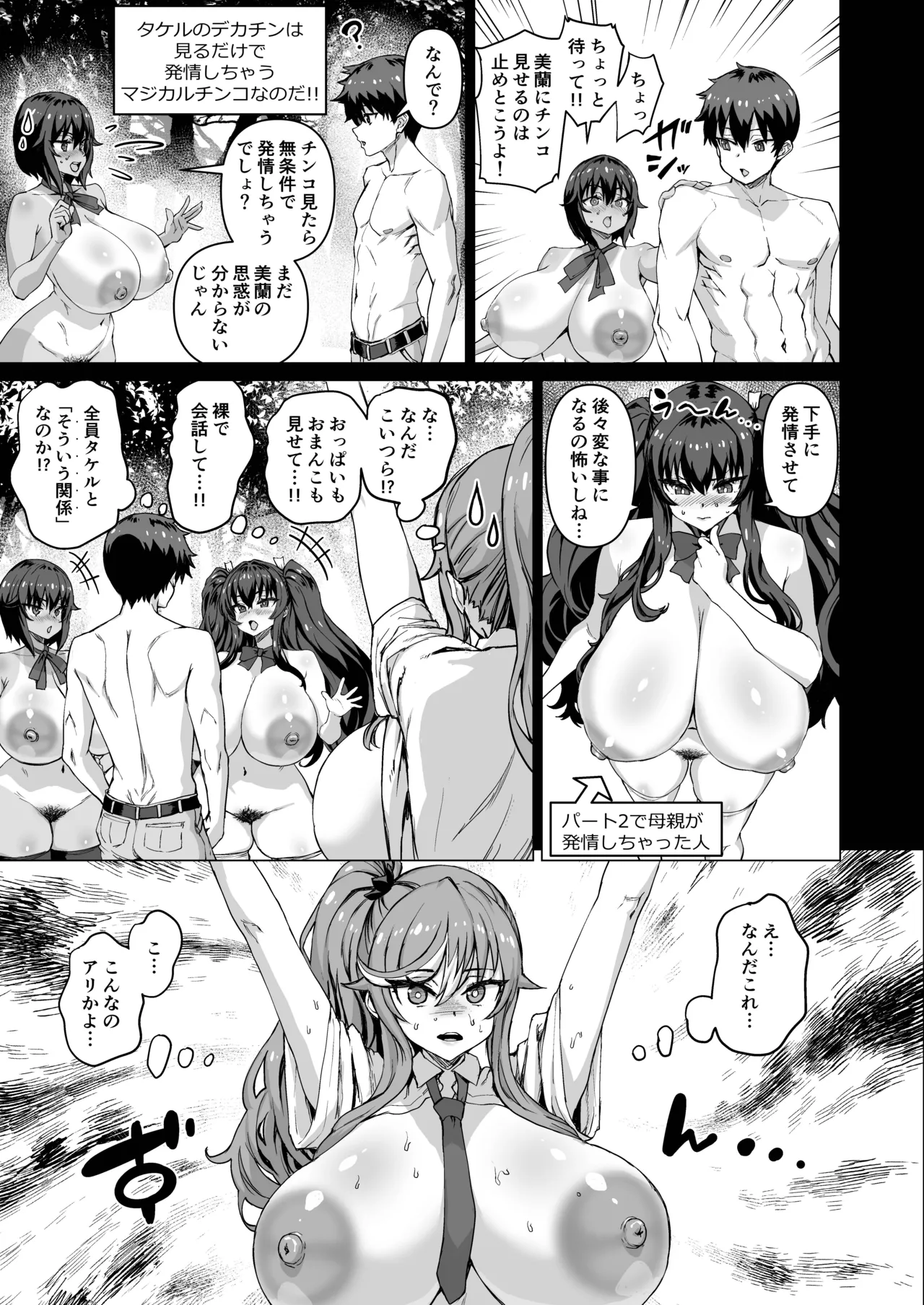 デカチンになったら巨乳幼馴染とその巨乳友達たちが発情してハーレムになった！！ - page420