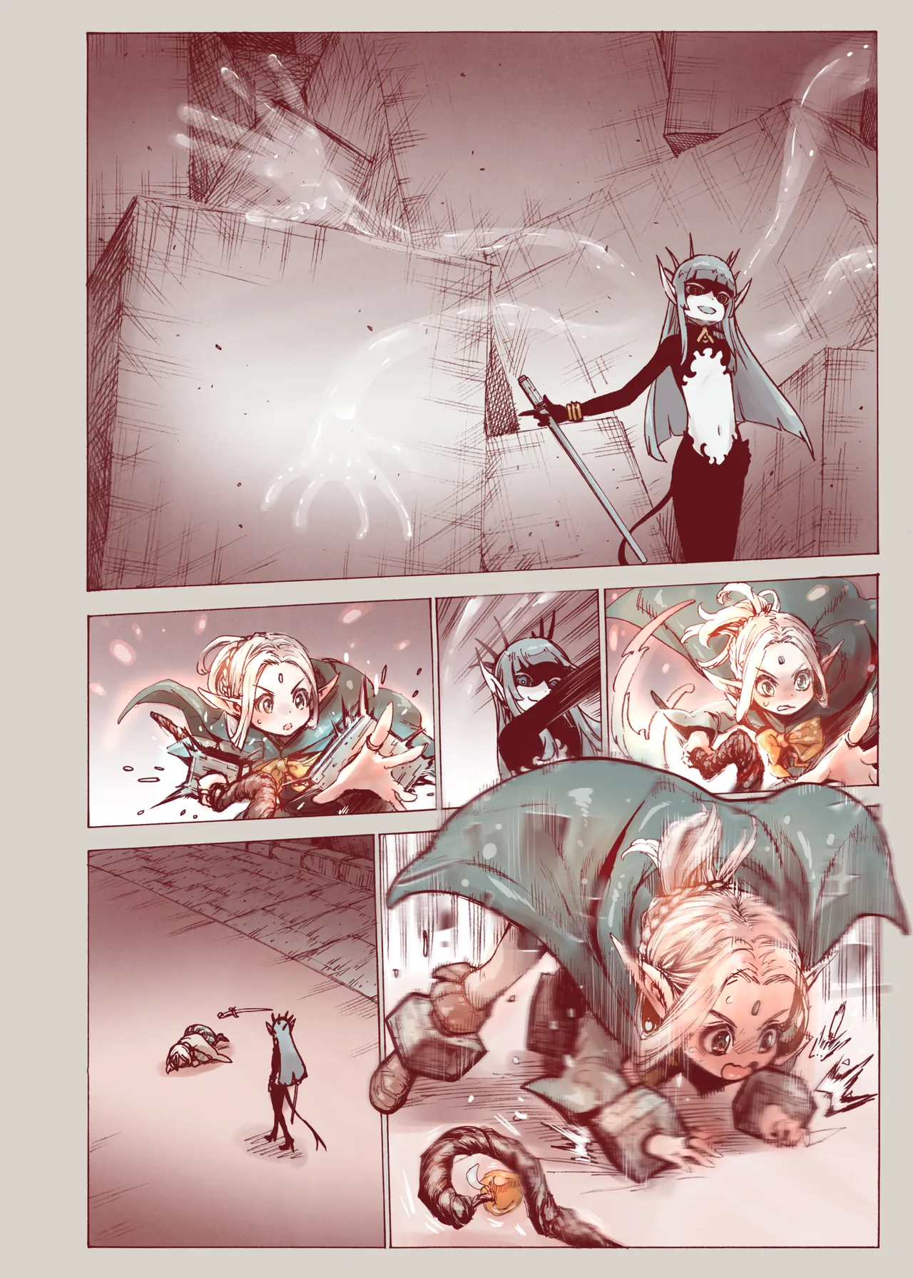 堕落 の 魔女 〜 初年 よしゃ と ツルペタ エルフ 和 以下にして 魔女 に 敗れた 化 - page10