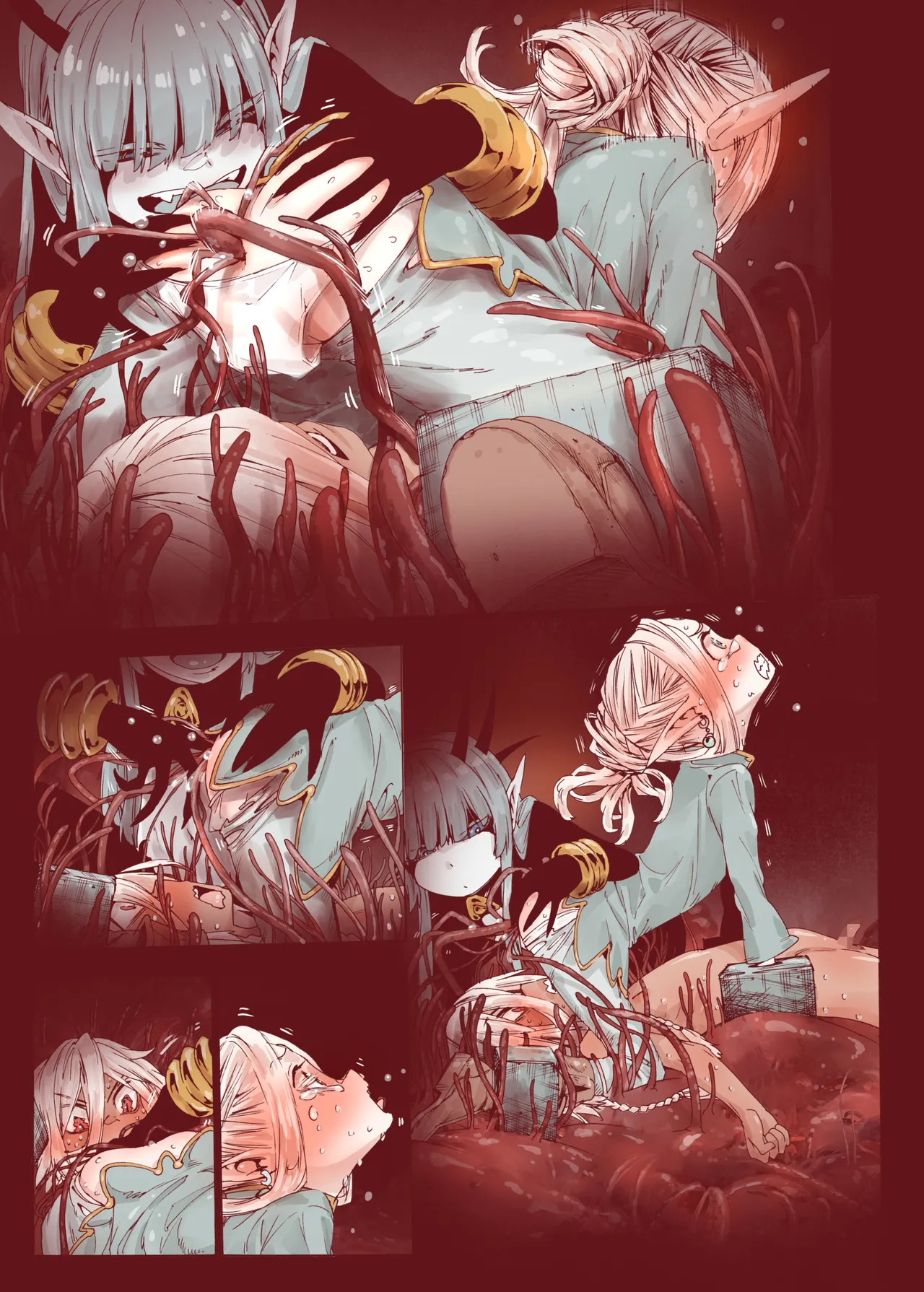 堕落 の 魔女 〜 初年 よしゃ と ツルペタ エルフ 和 以下にして 魔女 に 敗れた 化 - page35