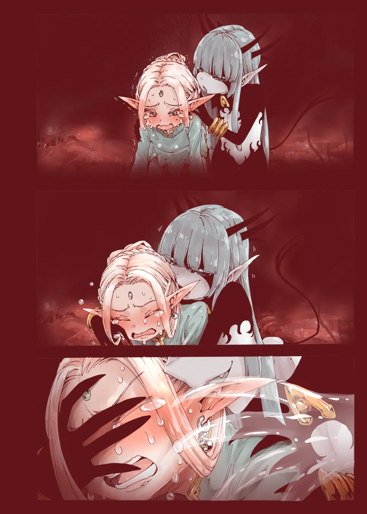 堕落 の 魔女 〜 初年 よしゃ と ツルペタ エルフ 和 以下にして 魔女 に 敗れた 化 - page38