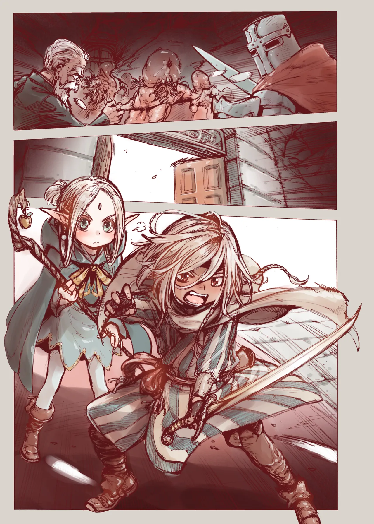 堕落 の 魔女 〜 初年 よしゃ と ツルペタ エルフ 和 以下にして 魔女 に 敗れた 化 - page5