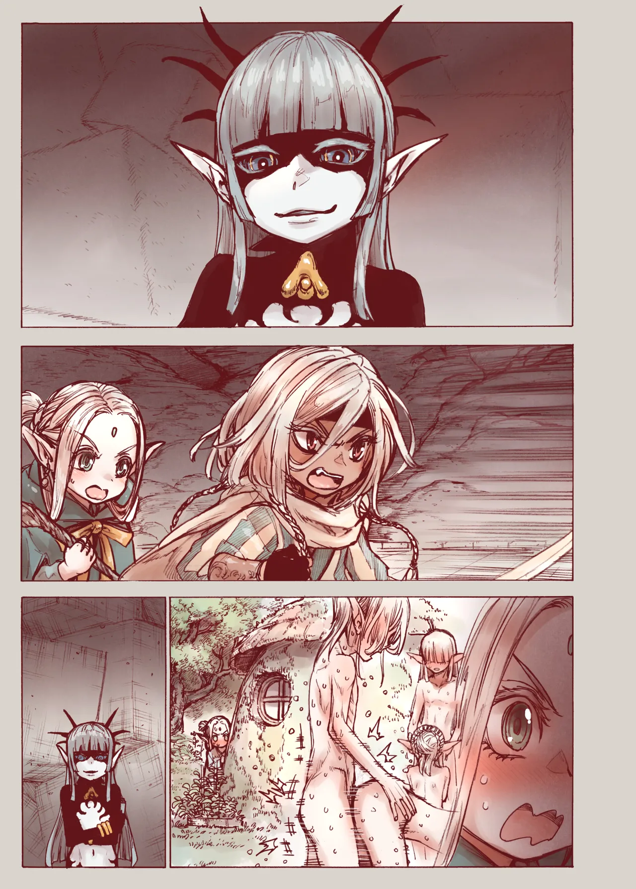 堕落 の 魔女 〜 初年 よしゃ と ツルペタ エルフ 和 以下にして 魔女 に 敗れた 化 - page7