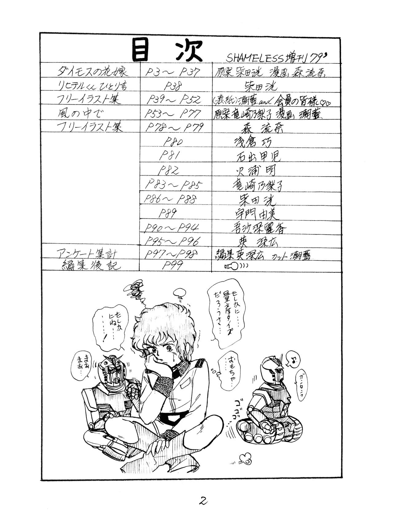 CORPORTATION SHAMELESS Special Issue 79' (1979) 昭和 54年 - page2