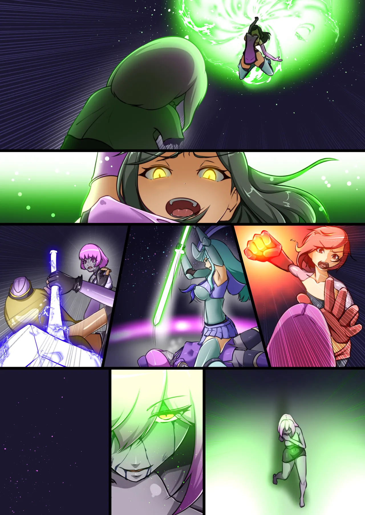 ウチの子がえっちな敵と戦って敗北する話 ～総力戦編～ - page56