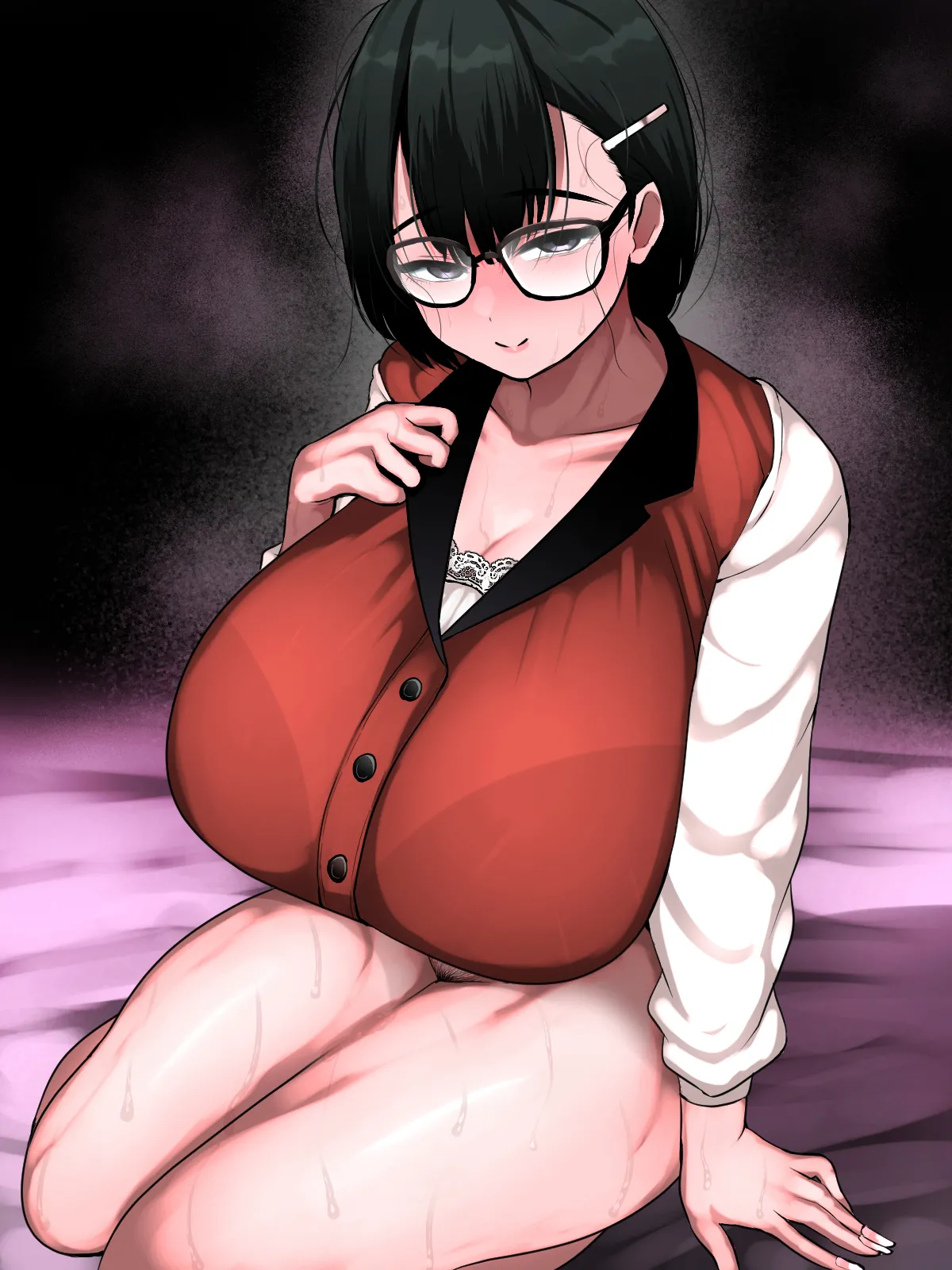 ネットで知り合った地味眼鏡爆乳とお友達交尾しちゃう話