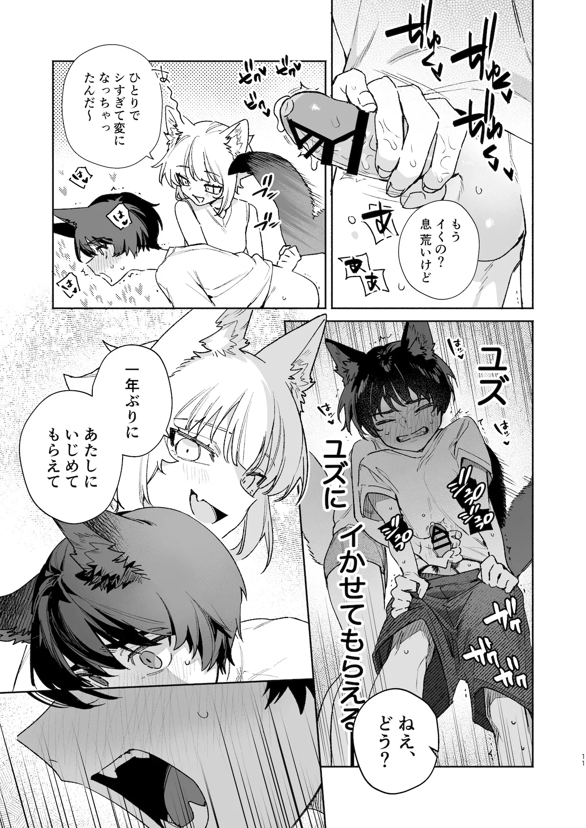 ♂が受け。コヨーテちゃん×甲斐犬くん2 - page12