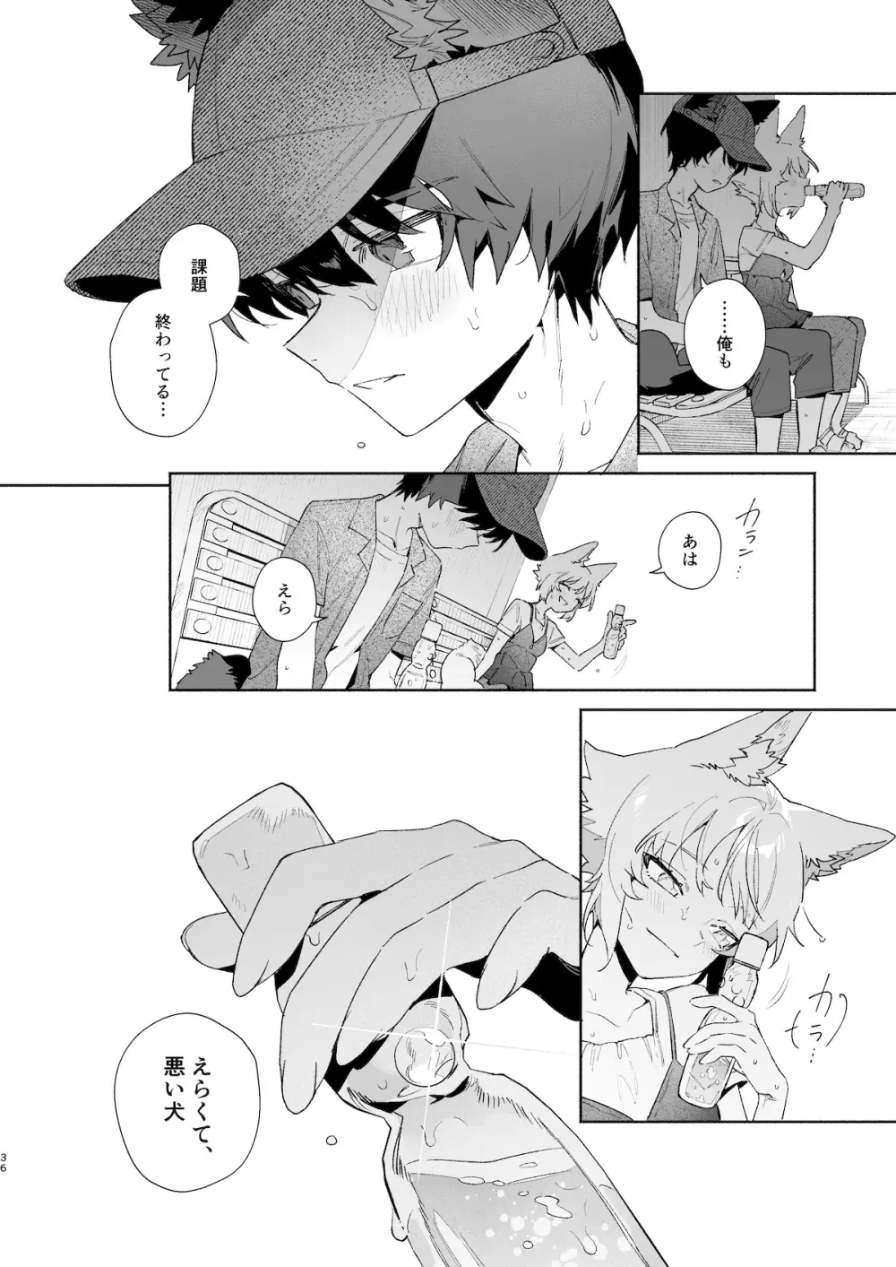 ♂が受け。コヨーテちゃん×甲斐犬くん2 - page37