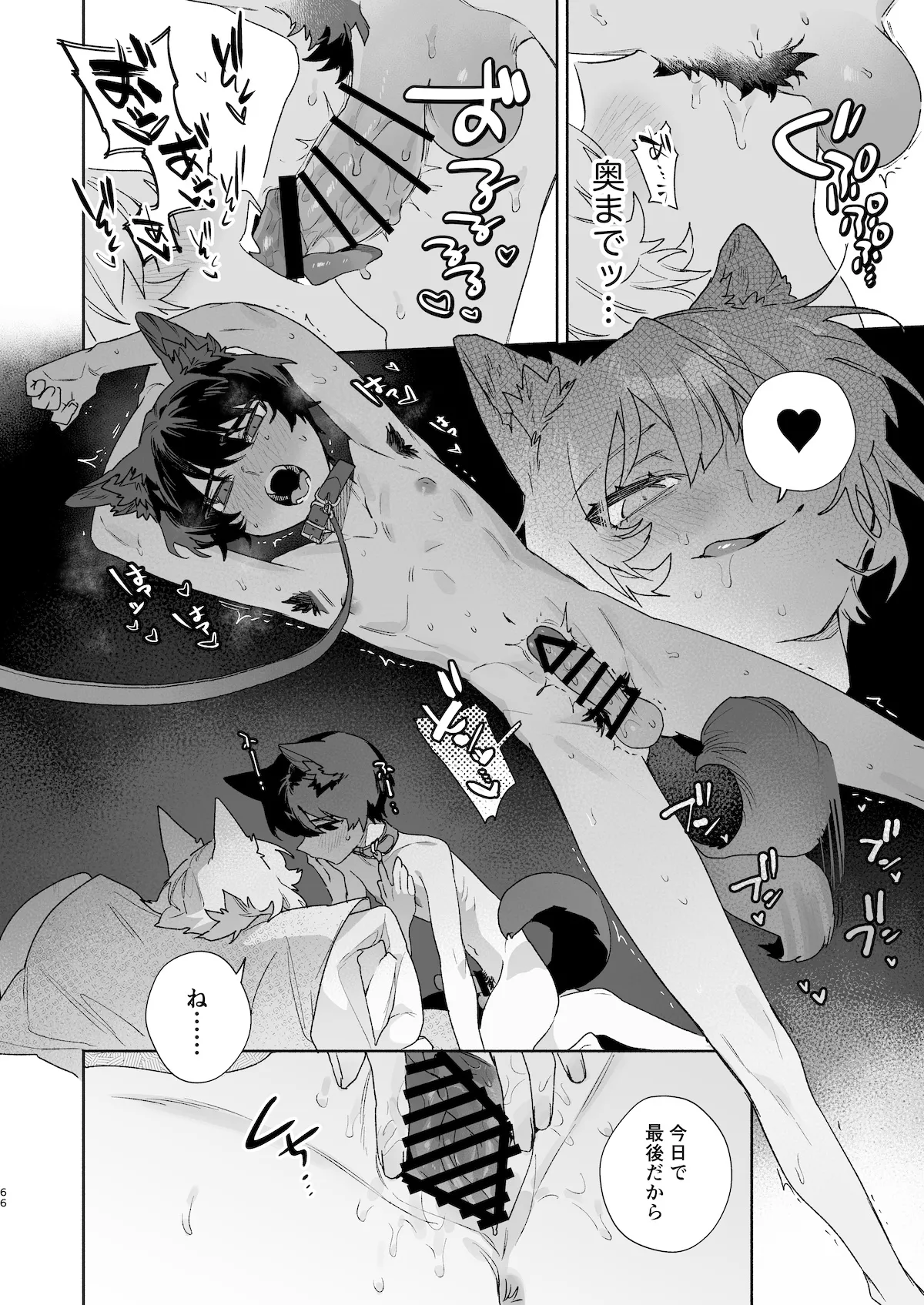♂が受け。コヨーテちゃん×甲斐犬くん2 - page67