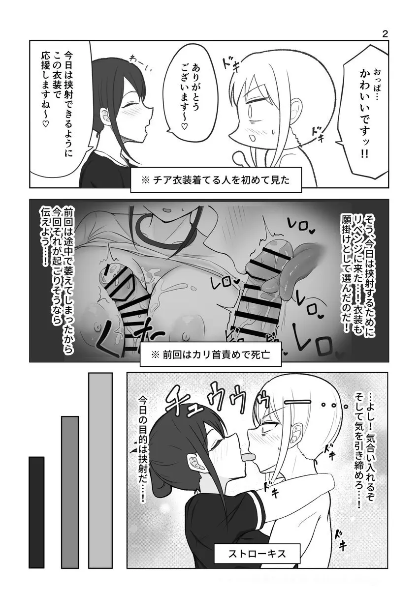 ズリキチ見習いがGカップお姉さんにパイズリしてもらったレポ漫画 ～リベンジ編～ - page2