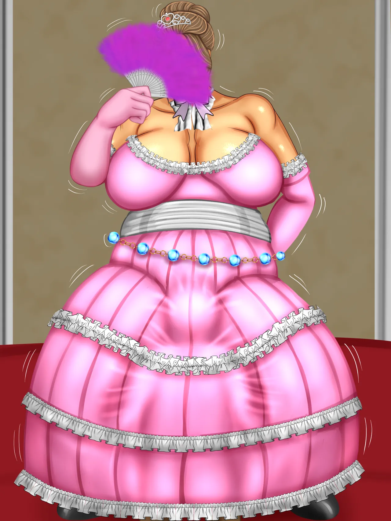 気高き王妃のドレスの中はむっちりスケスケ黒下着で子種をねだる母の巨尻でした - page141