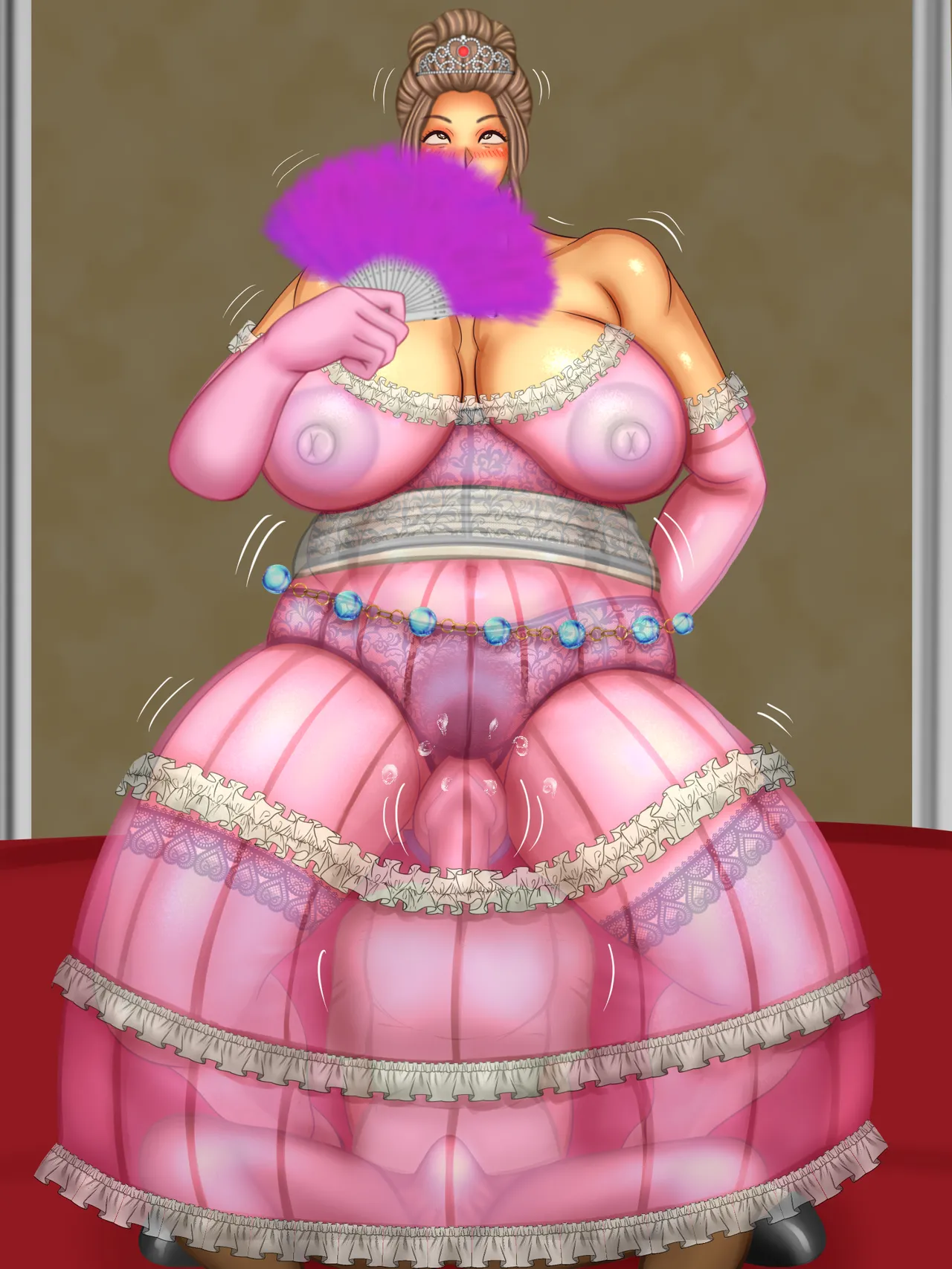 気高き王妃のドレスの中はむっちりスケスケ黒下着で子種をねだる母の巨尻でした - page145