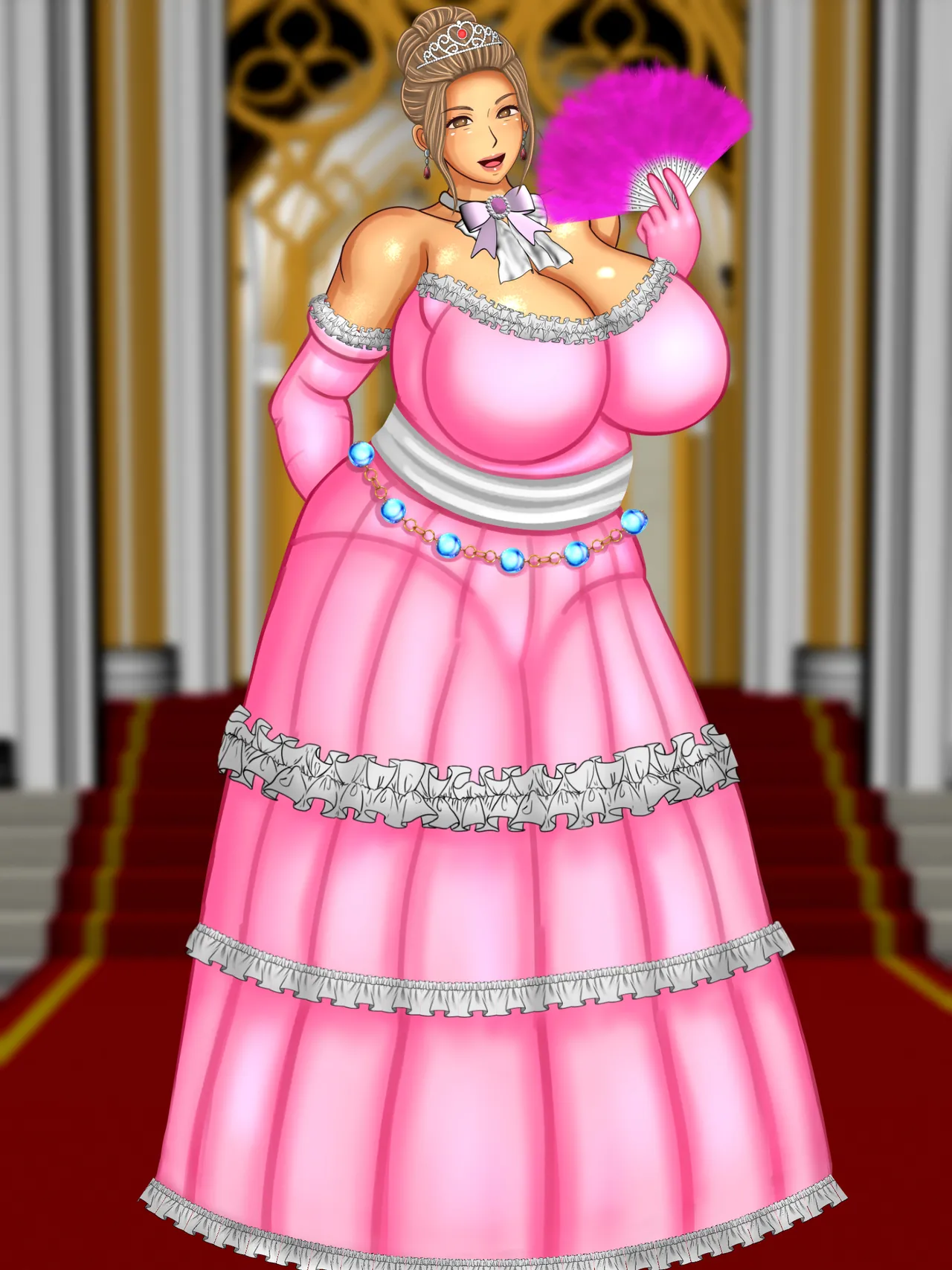 気高き王妃のドレスの中はむっちりスケスケ黒下着で子種をねだる母の巨尻でした - page173