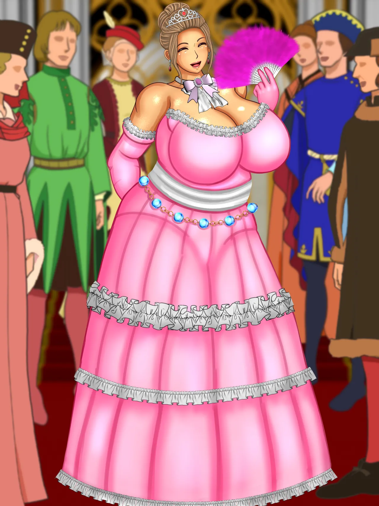 気高き王妃のドレスの中はむっちりスケスケ黒下着で子種をねだる母の巨尻でした - page174