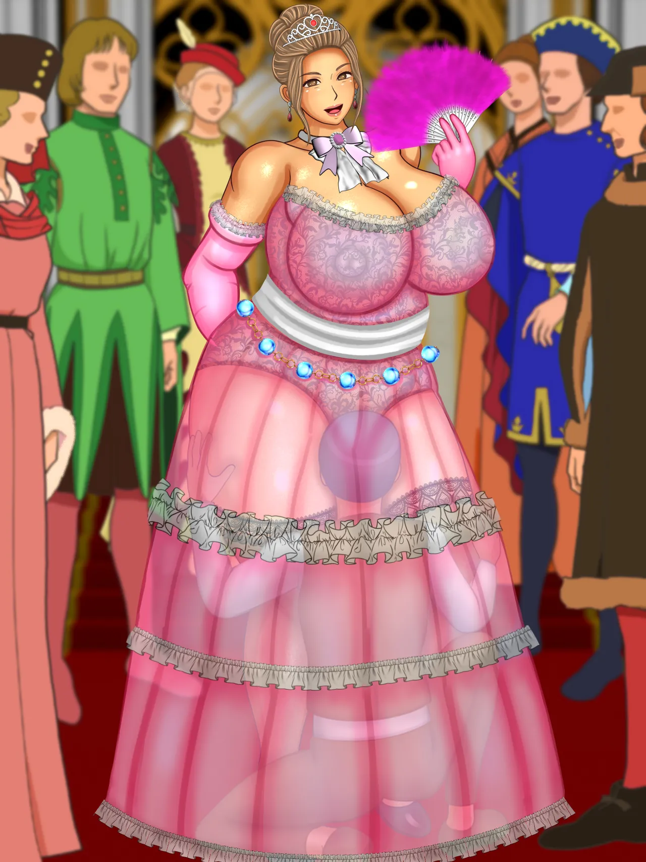 気高き王妃のドレスの中はむっちりスケスケ黒下着で子種をねだる母の巨尻でした - page175