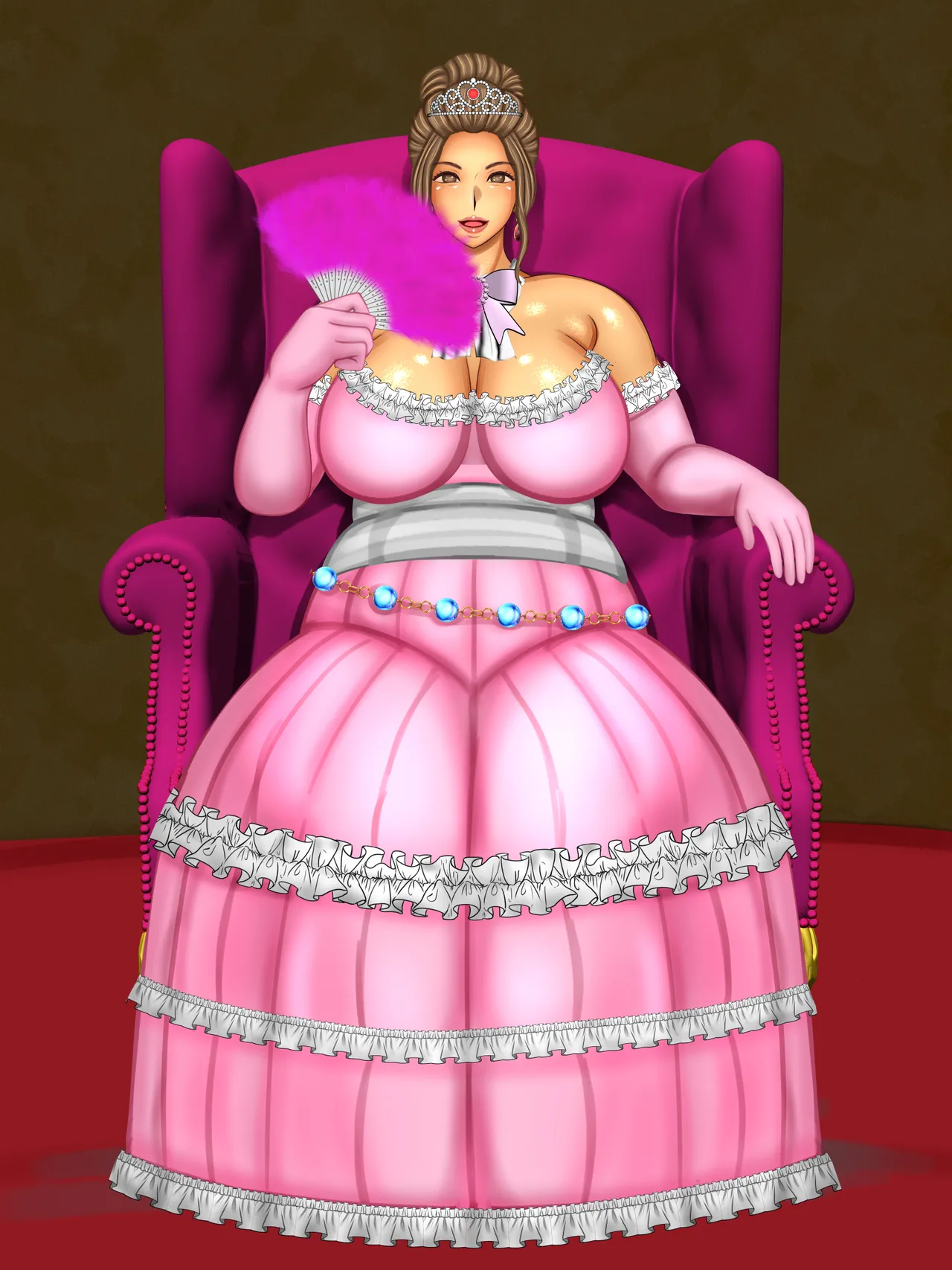 気高き王妃のドレスの中はむっちりスケスケ黒下着で子種をねだる母の巨尻でした - page185