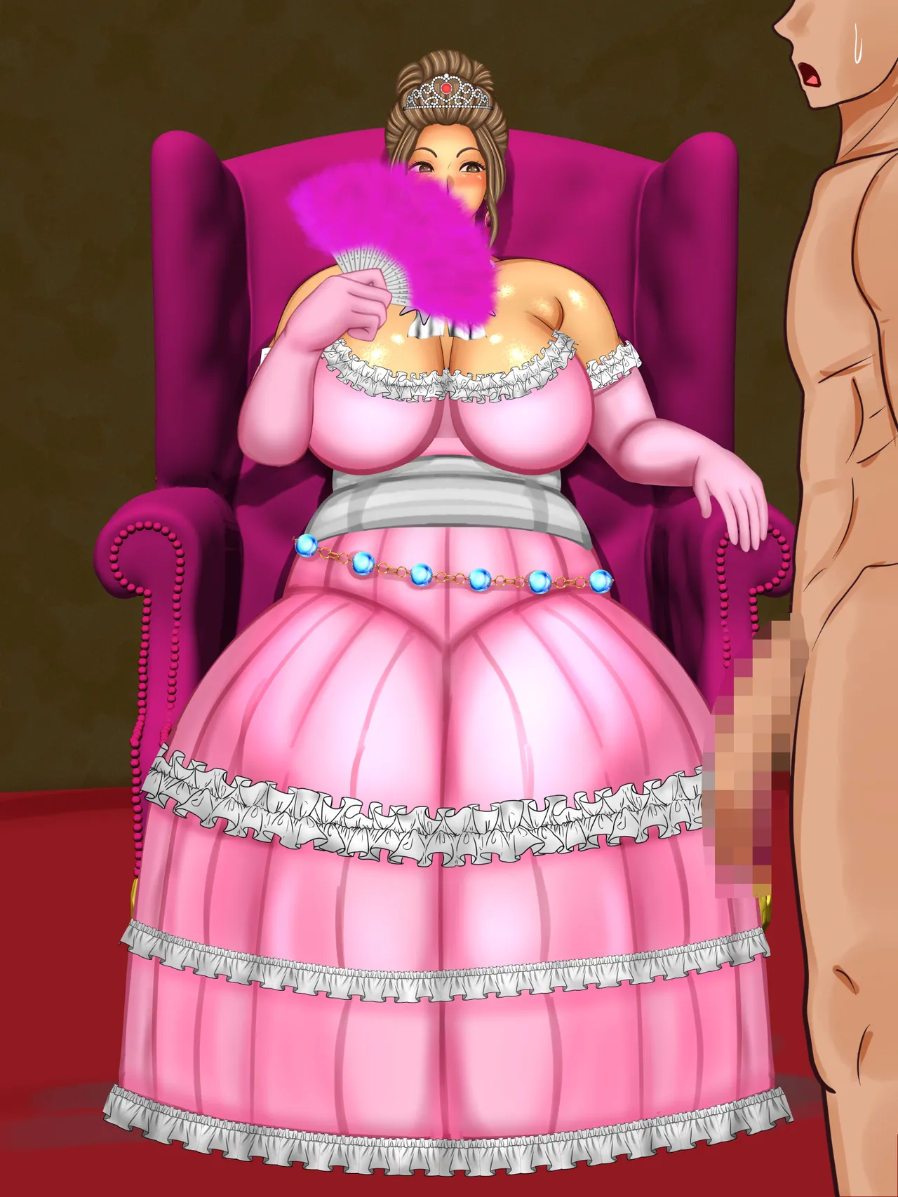 気高き王妃のドレスの中はむっちりスケスケ黒下着で子種をねだる母の巨尻でした - page186