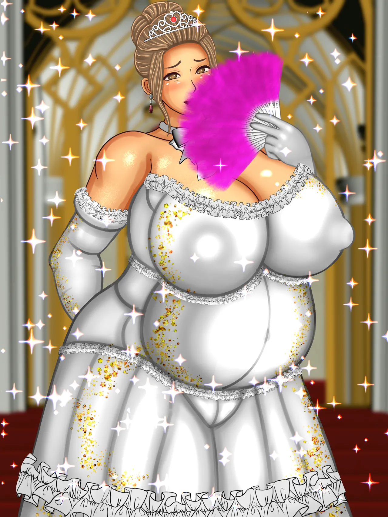 気高き王妃のドレスの中はむっちりスケスケ黒下着で子種をねだる母の巨尻でした - page257