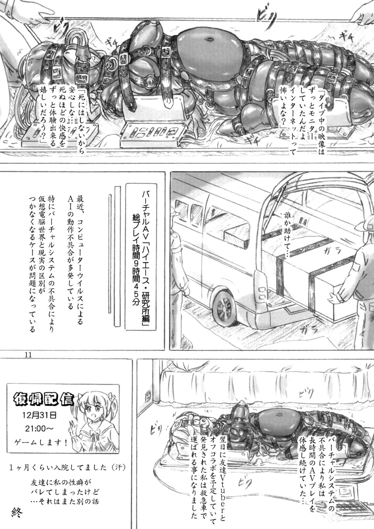 あまりにも危険過ぎて販売中止になったフルダイブバーチャルAVを手に入れたJK(18歳)の末路 - page11