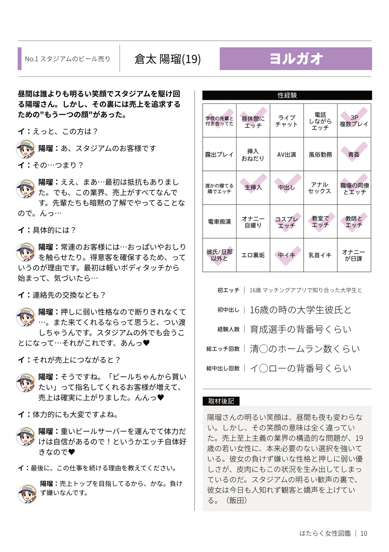 はたらく女性図鑑 vol.2 〜働く女性の一日「ヒルガオ・ヨルガオ」に密着！〜 - page10
