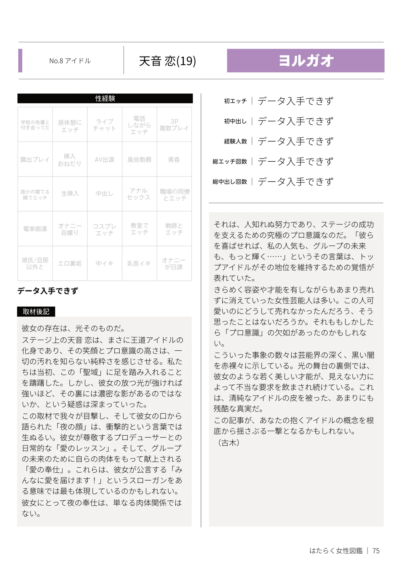 はたらく女性図鑑 vol.2 〜働く女性の一日「ヒルガオ・ヨルガオ」に密着！〜 - page75