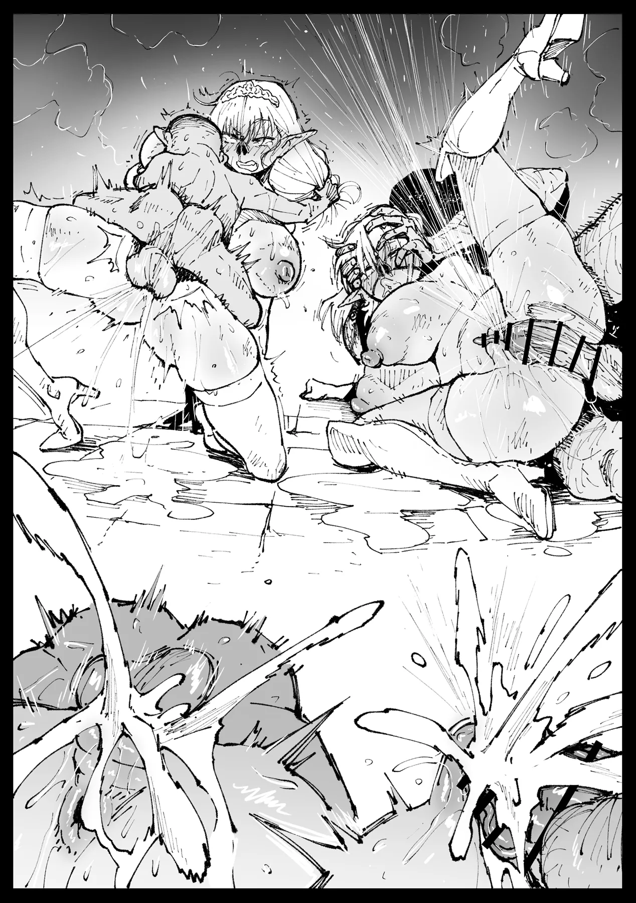 ハイエルフの女王と姫が性犯罪者を懲らしめる的なやつ - page97