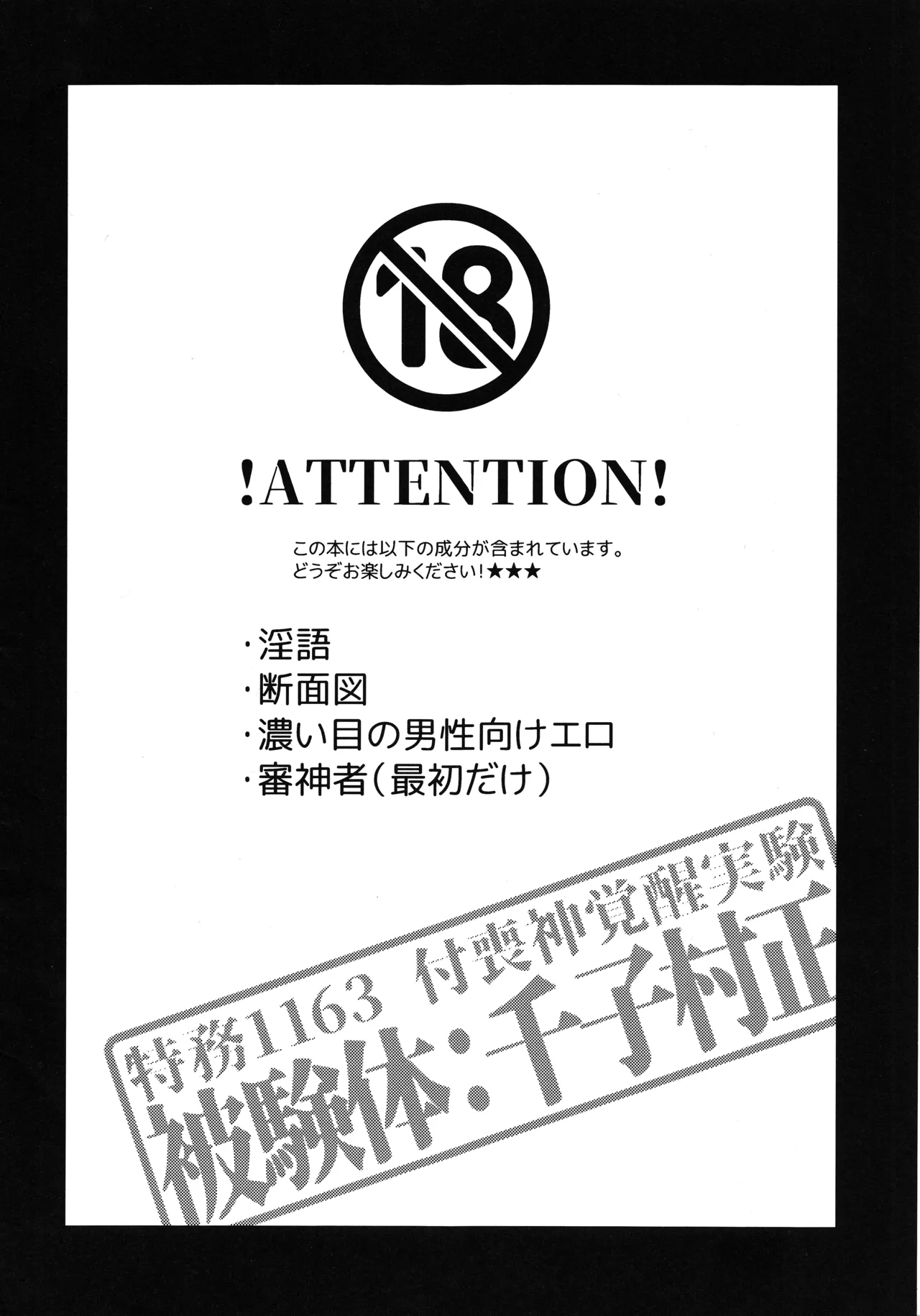 特務1163 付喪神覚醒実験 被験体：千子村正 - page3