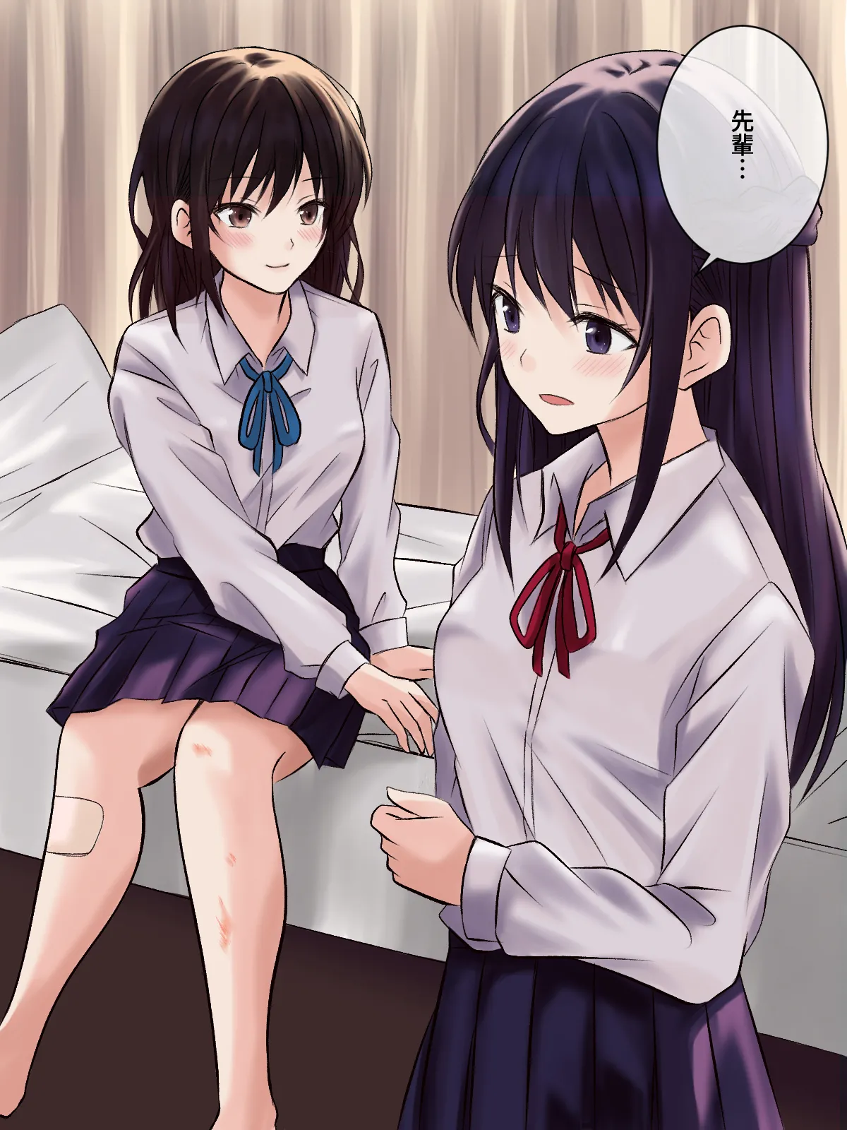 憧れの先輩と保健室で百合エッチ - page12
