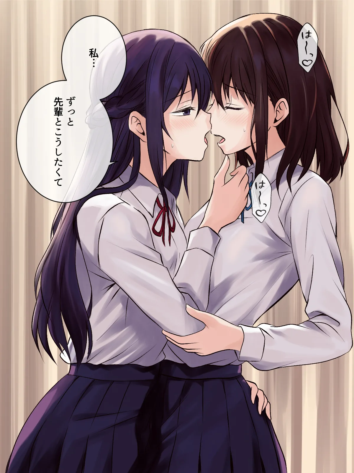 憧れの先輩と保健室で百合エッチ - page20