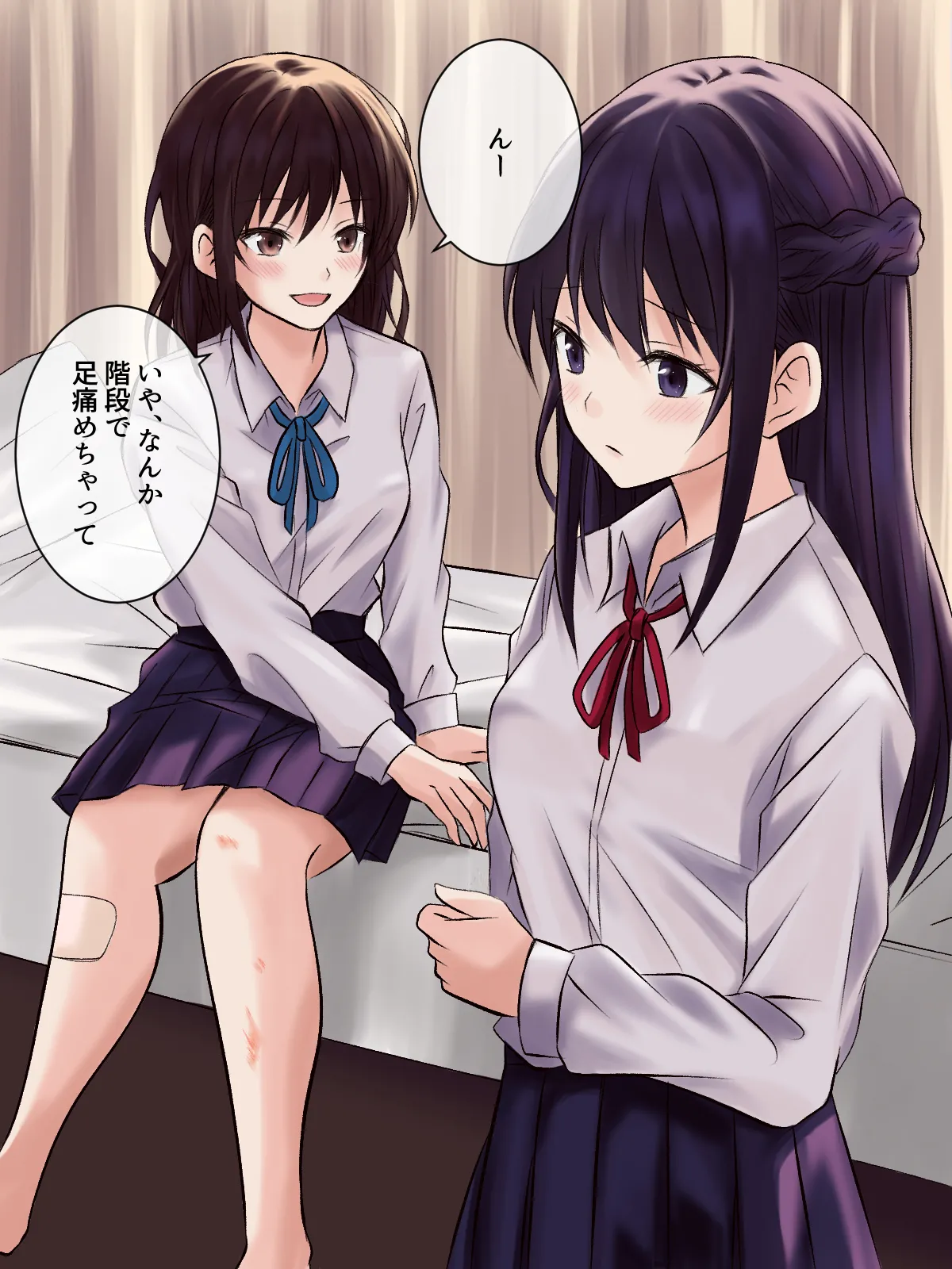 憧れの先輩と保健室で百合エッチ - page3