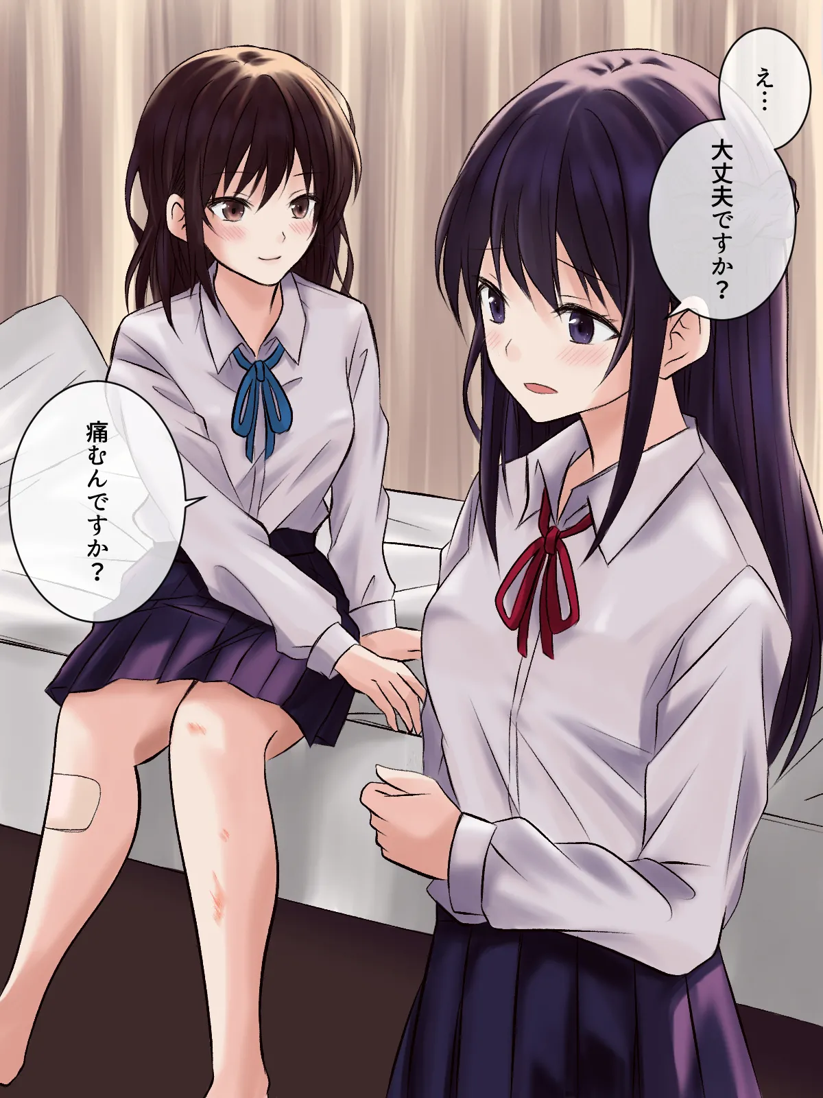 憧れの先輩と保健室で百合エッチ - page4