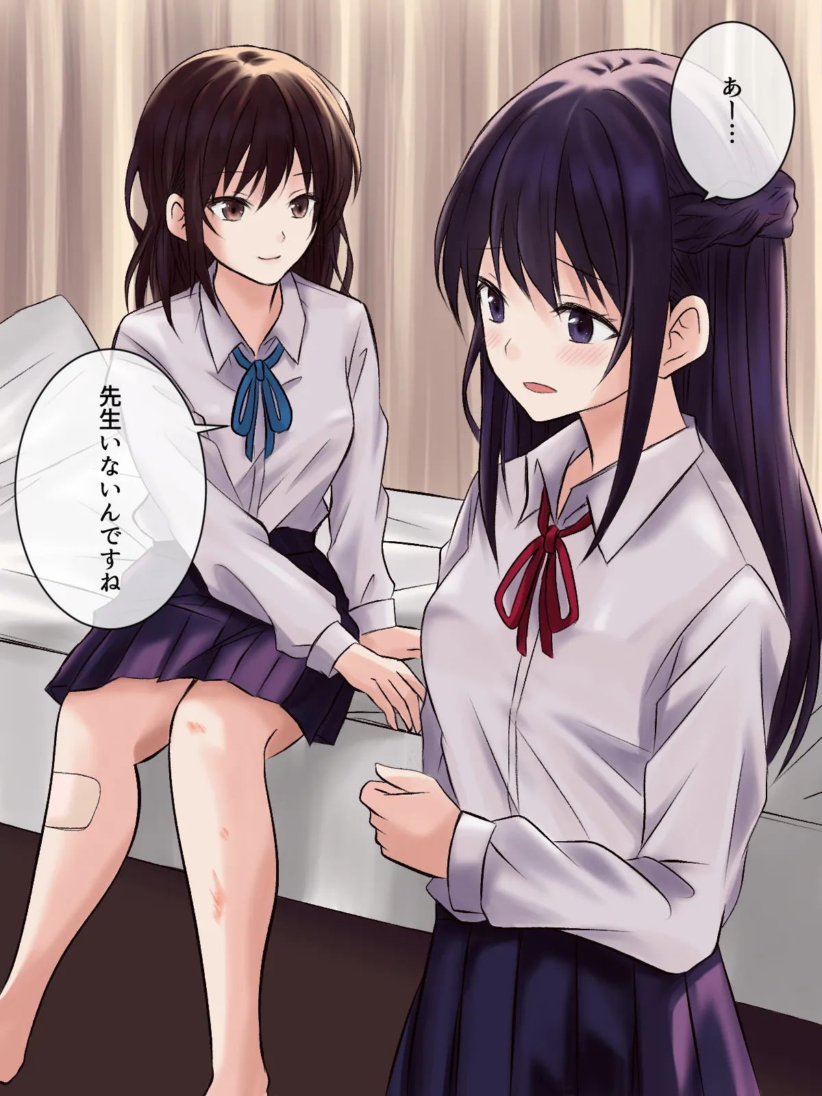 憧れの先輩と保健室で百合エッチ - page7