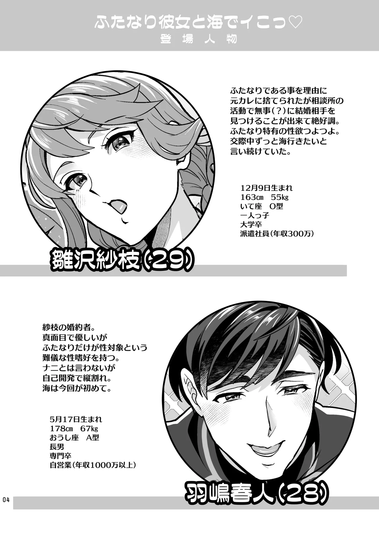 ふたなり彼女と海でイこっ♡ - page4