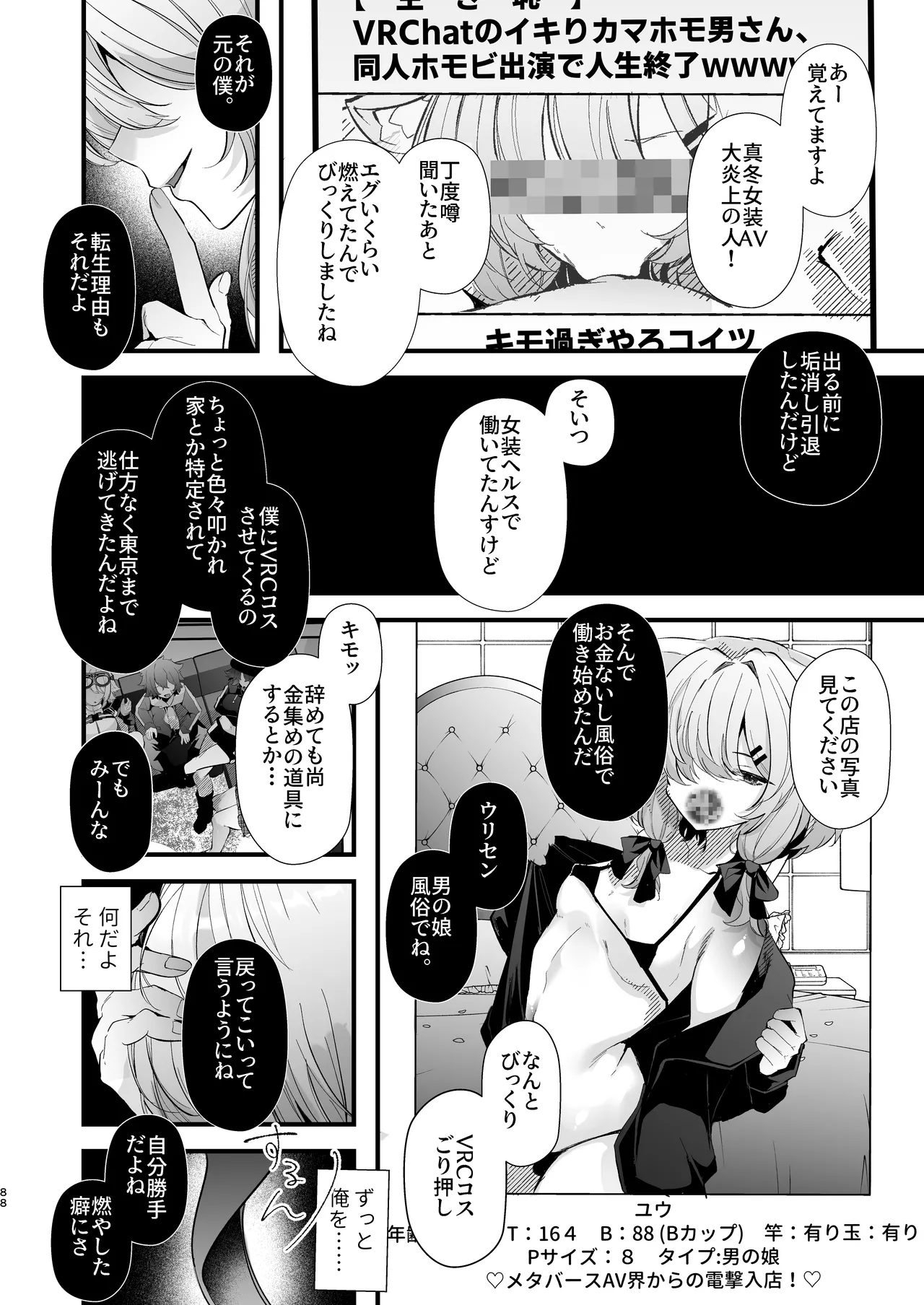 電脳天獄2ー拗らせ冷笑オタクだった俺がVRSNSの メンヘラ淫乱メス男子と共依存ホモになるまでの話。- - page87