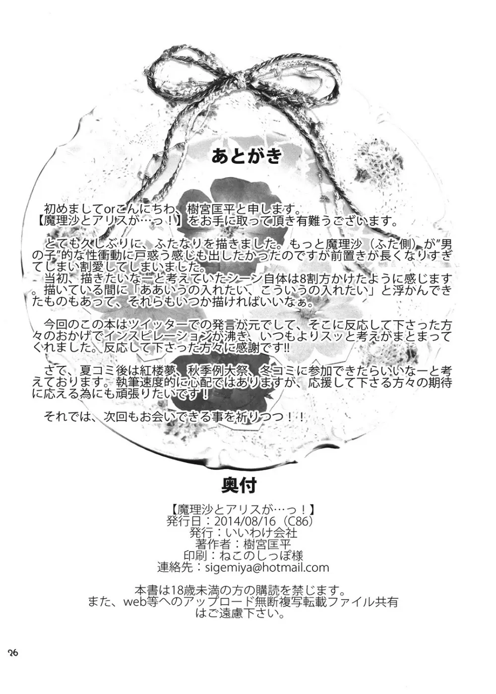 魔理沙とアリスが…っ! - page25
