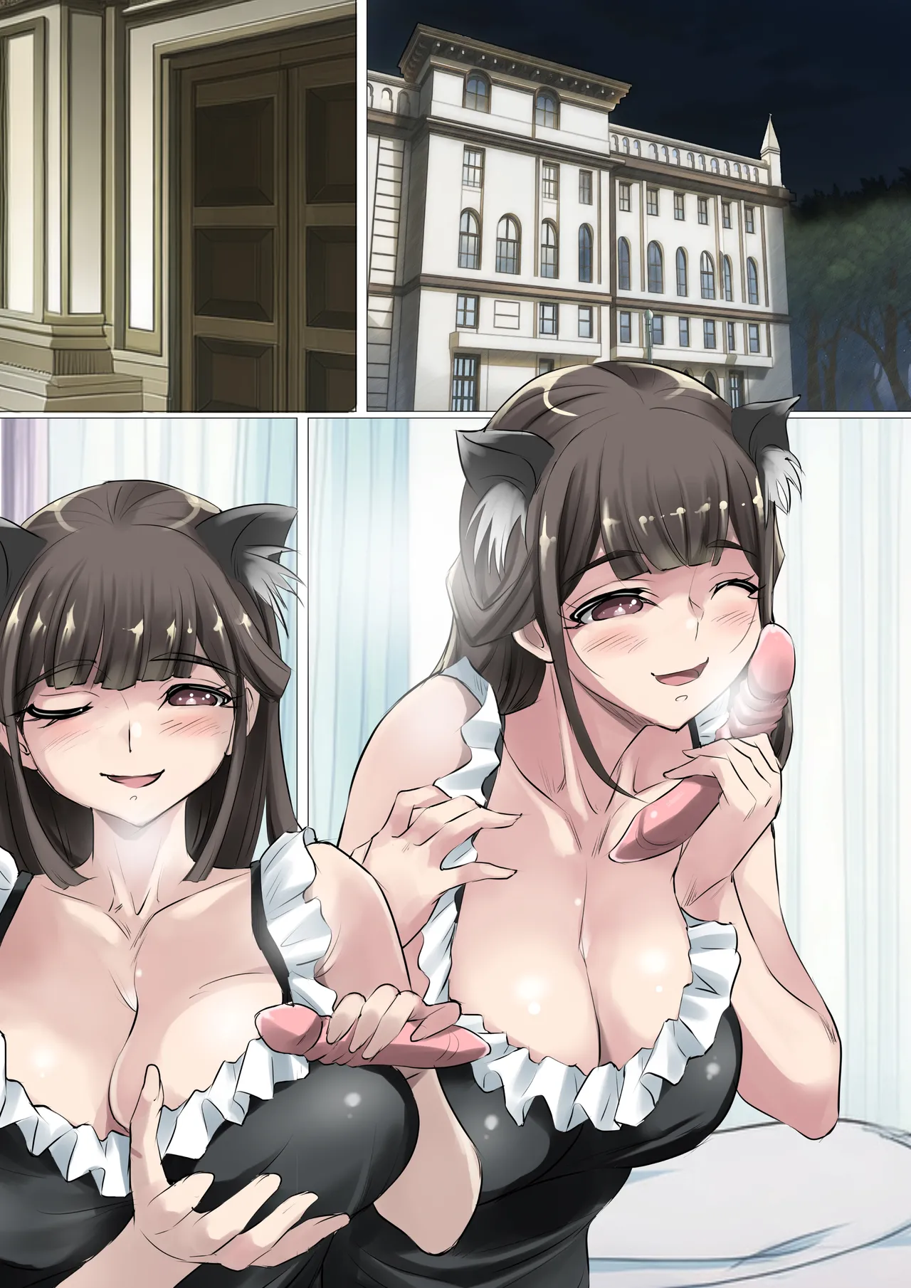 清楚で巨乳なお嬢様はおじさんチンポ大好き【おほ声ど痴女娘】 - page58