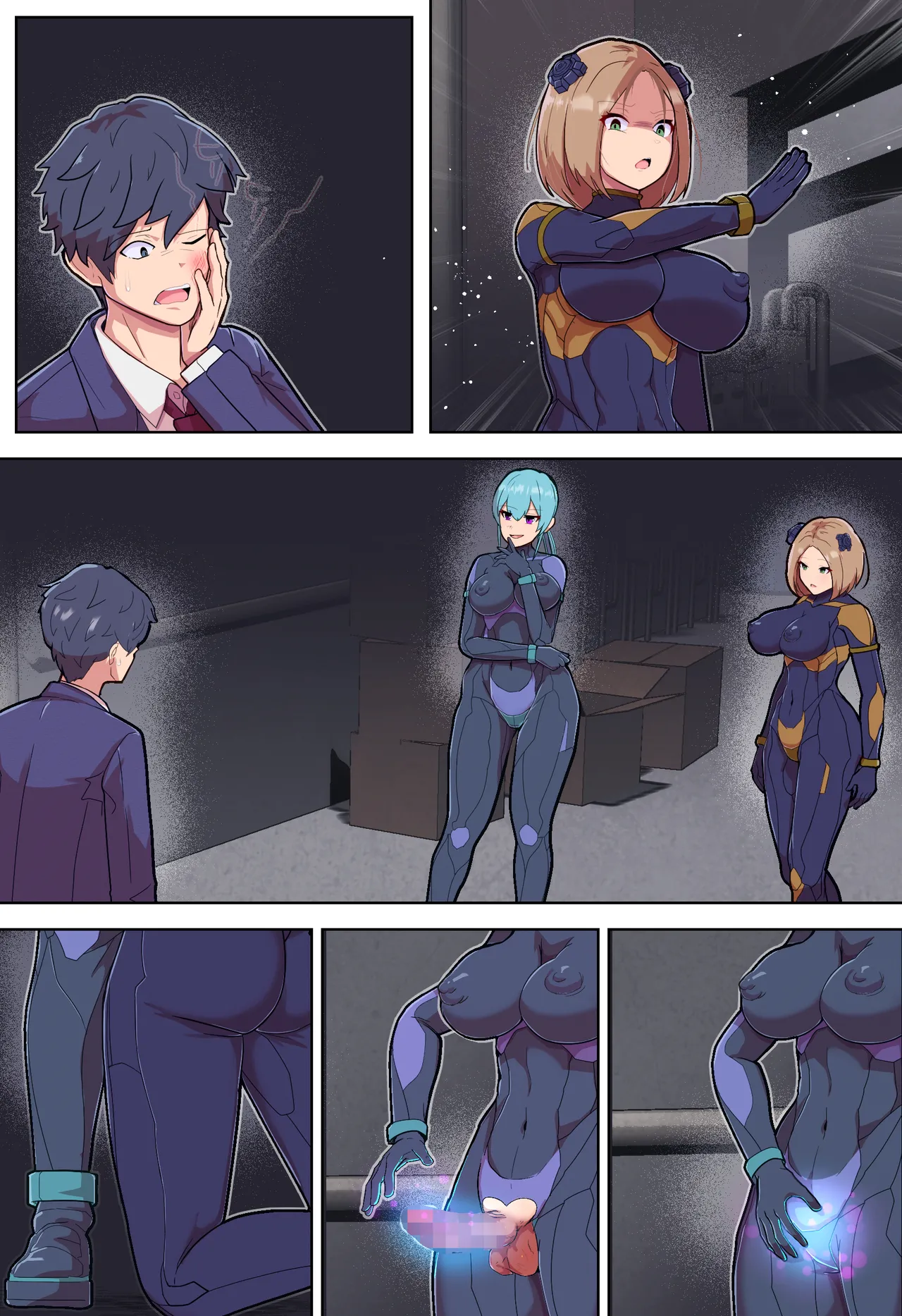 悪堕ちヒロインのふたなりチンポに彼女がNTRて戦闘員にされる話 - page44