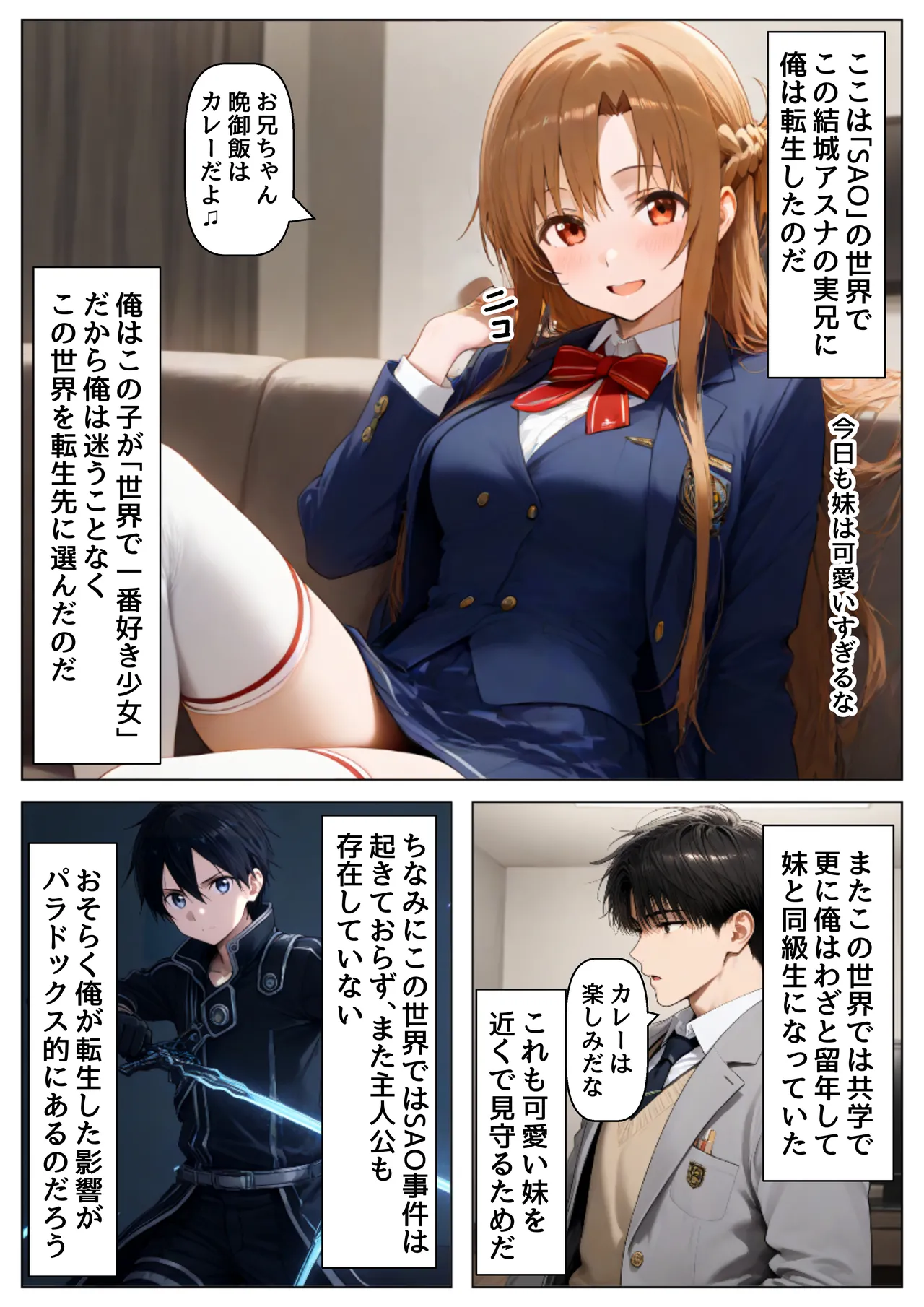 俺は大好きな結城アス●のお兄ちゃんになる《セリフ有りCG版》〜《お兄ちゃんに転生》〜 - page3