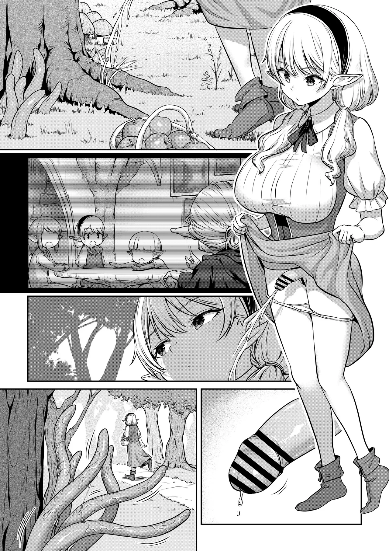 ふたなりエルフちゃん、森の触手に怒られる - page5