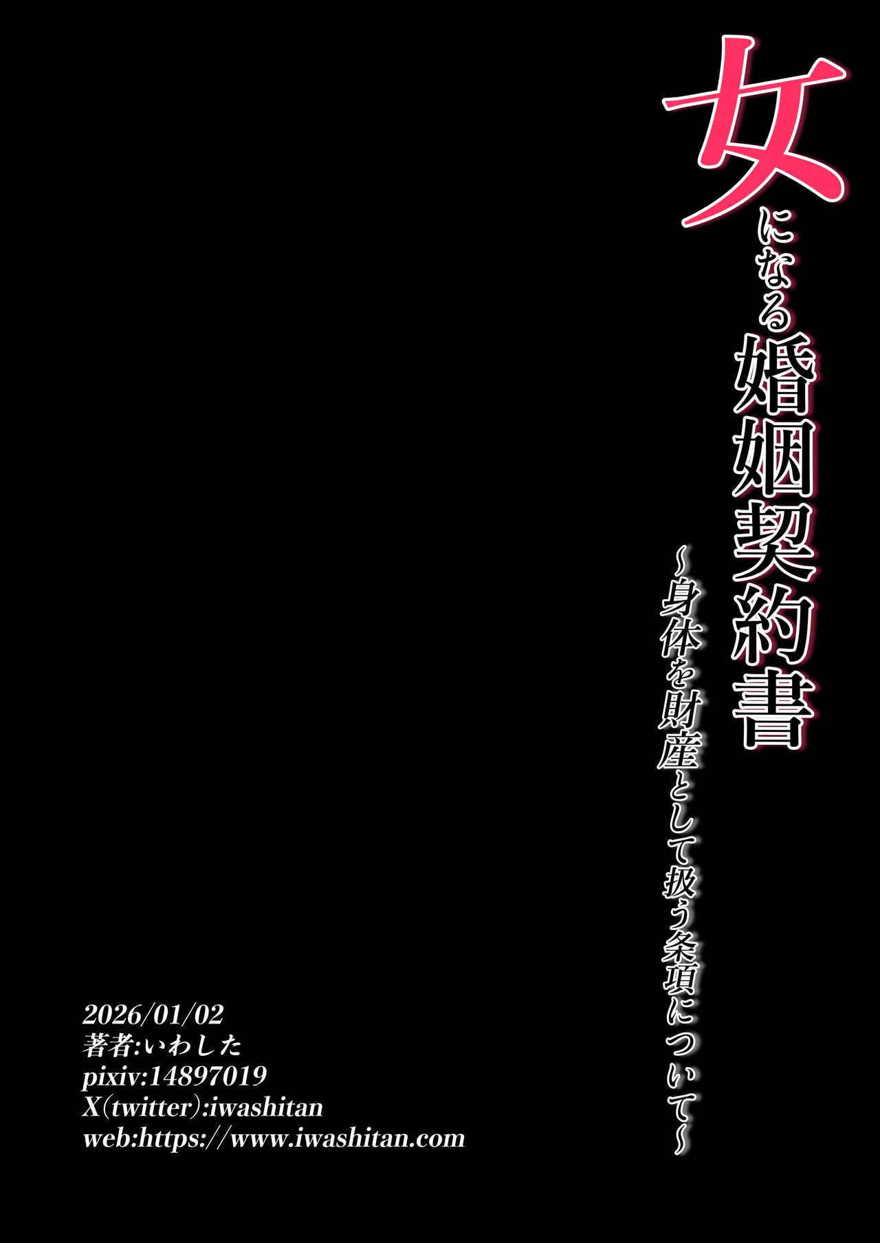 女になる婚姻契約書〜身体を財産として扱う条項について〜 - page38