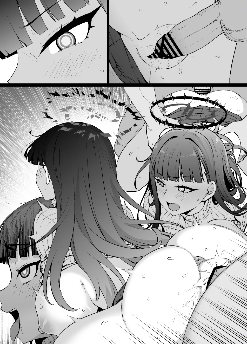 ブルアカMC 調月リオがマゾメスビッチに堕とされオマンコ学園に転校する漫画9P - page14