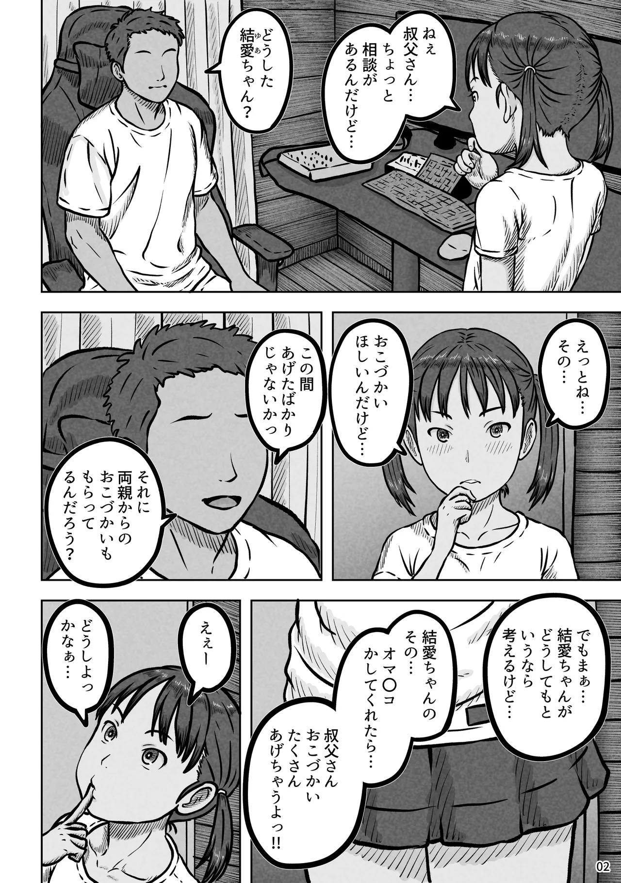 姪の結愛ちゃんのちっさなマ〇コを大人チ〇ポでたくさんゴシゴシ - page3
