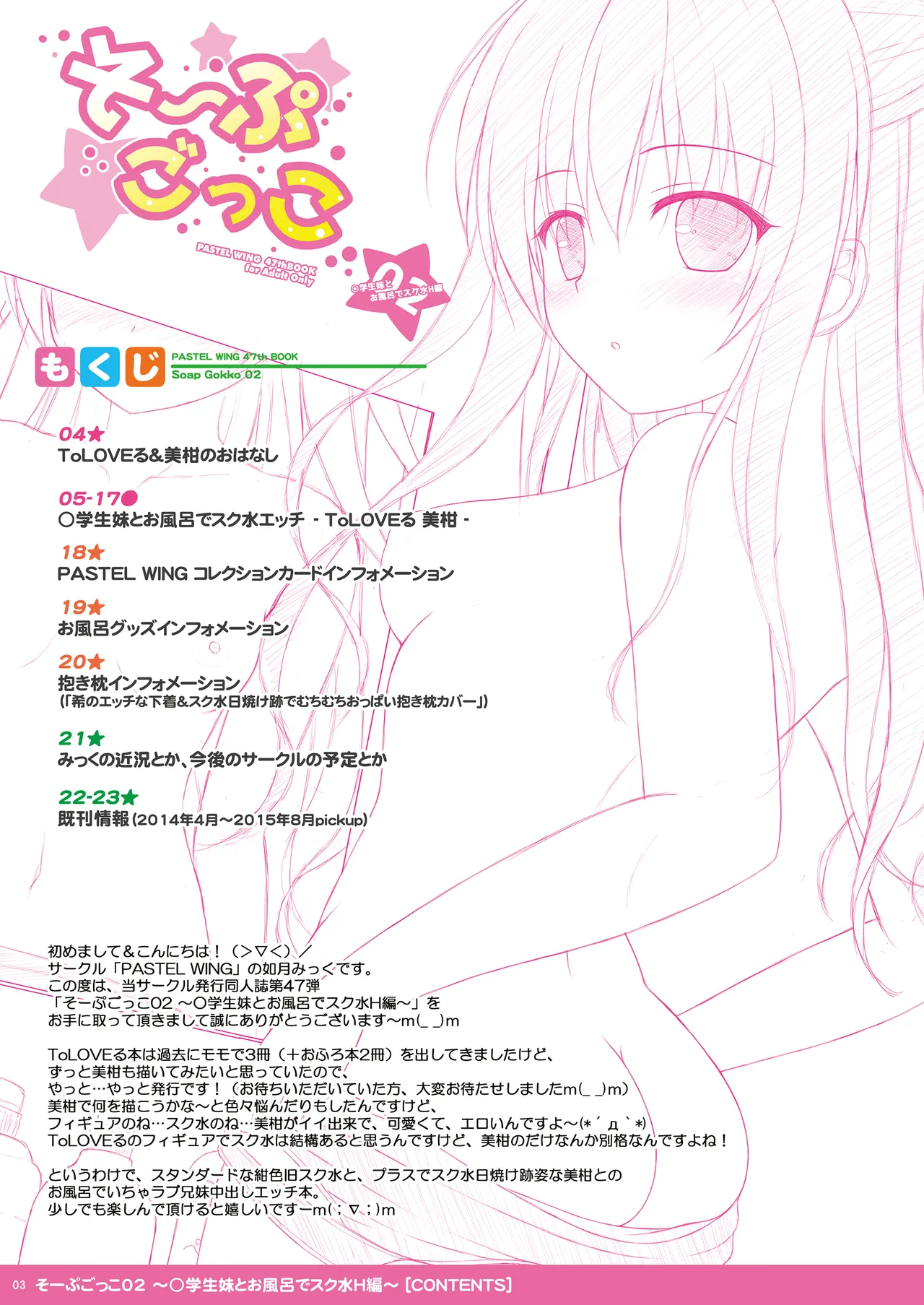 そーぷごっこ02 ～小学生妹とお風呂でスク水H編～ - page3