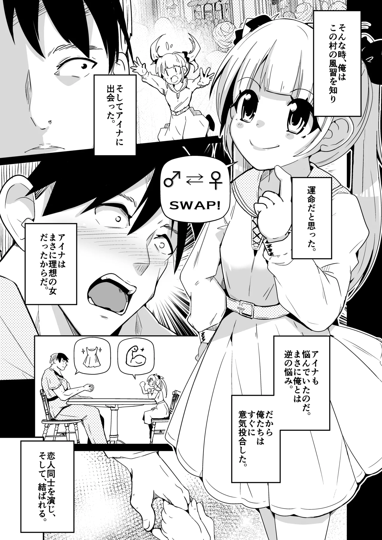 月替わり配信同人誌 結婚したら男女が入れ替わる風習の村で最高の人生を - page7