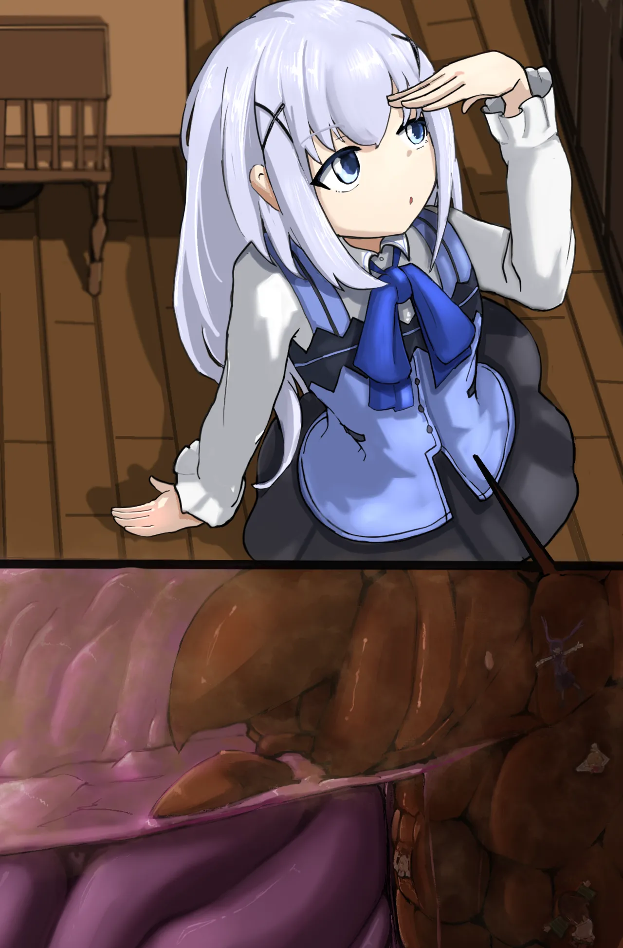 チノちゃんの大腸内に全人類縮小転送されるシチュ - page3