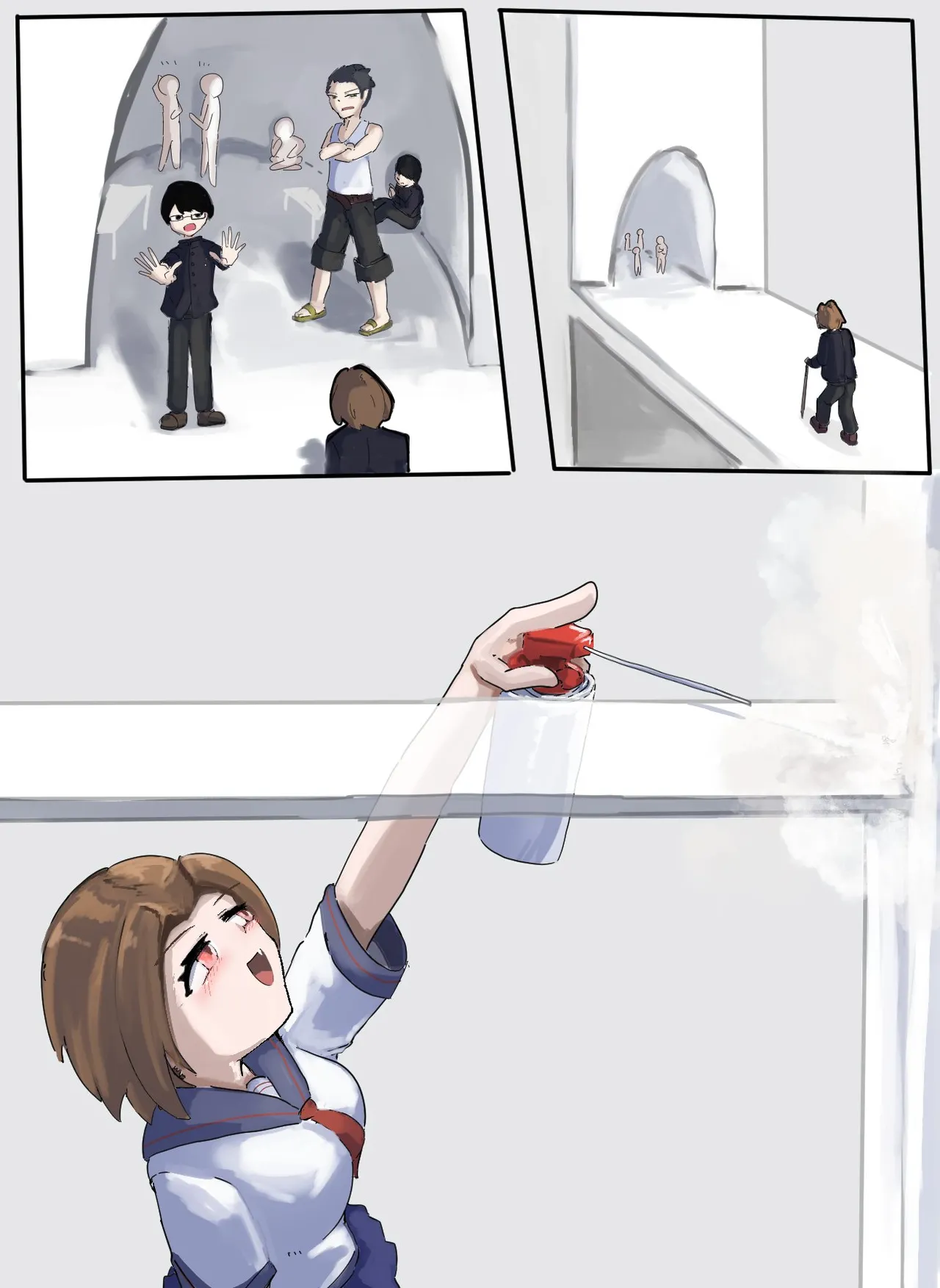 小人で便秘解消する女体化ちゃん - page17