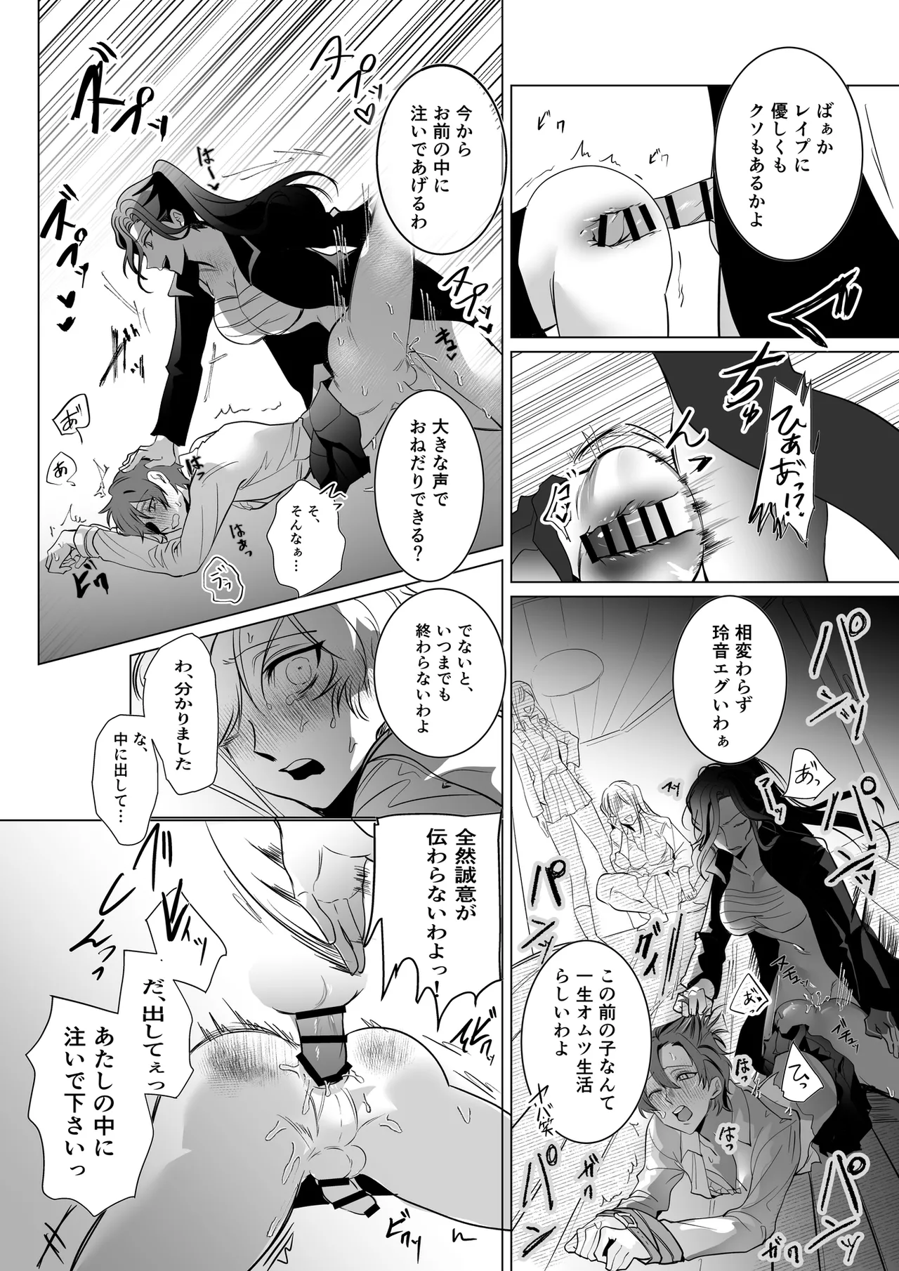 雌獅子の生け贄〜ふたなりレディースの餌食になった元ヘッド〜 - page14